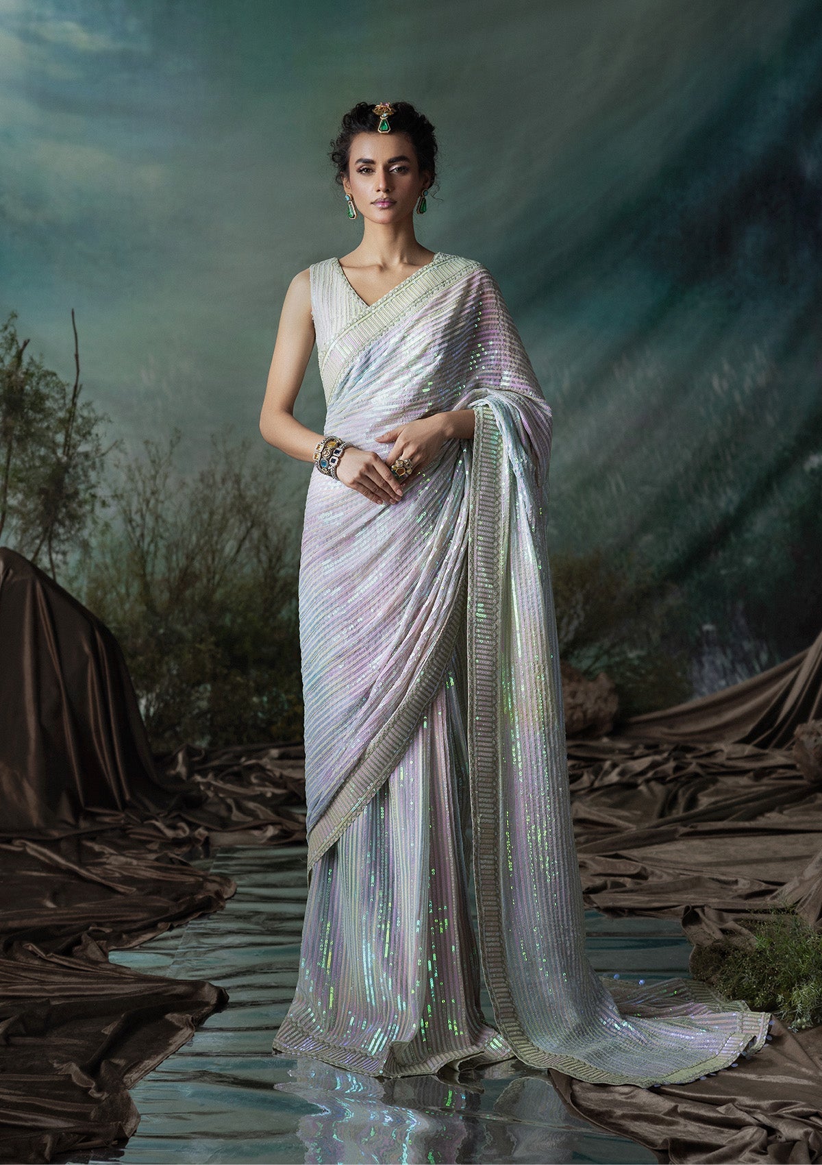 Aik Atelier | Sari Edit 2024 | SARI EDIT '24 VOL. 1 - LOOK 01 - Official Aik Atelier stockist in UK - Sakeena London