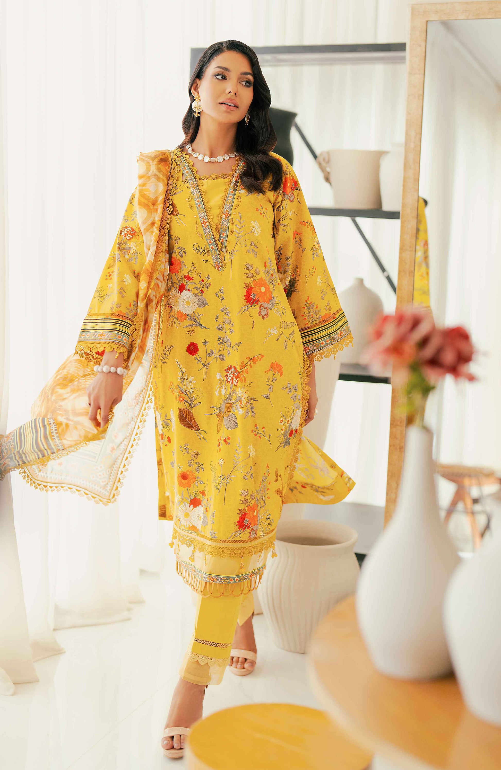 Al Zohaib | Sun Shine Bloom Cotton Silk | SCS-24-04 - Official Al Zohaib stockist in UK - Sakeena London