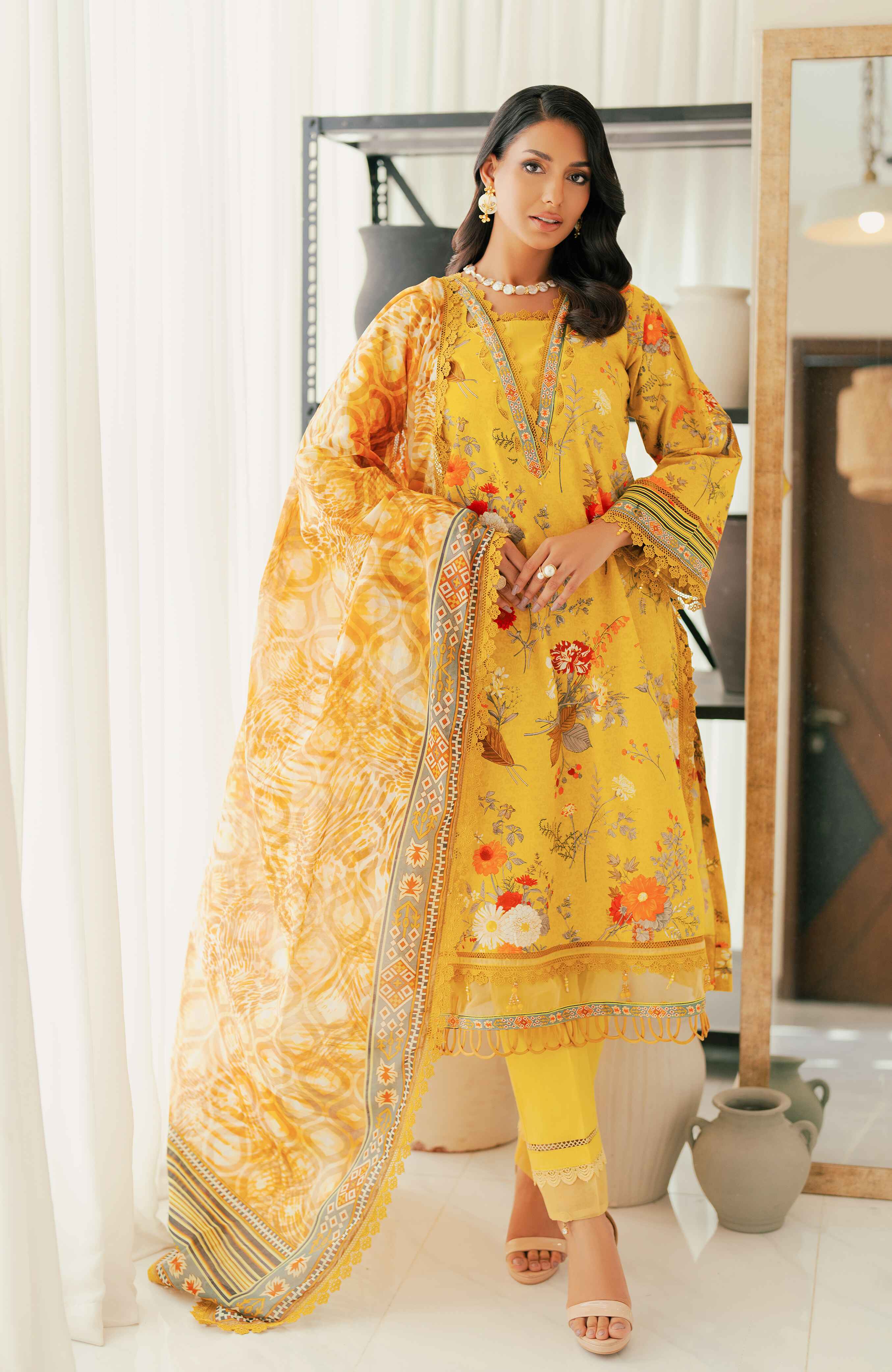 Al Zohaib | Sun Shine Bloom Cotton Silk | SCS-24-04 - Official Al Zohaib stockist in UK - Sakeena London