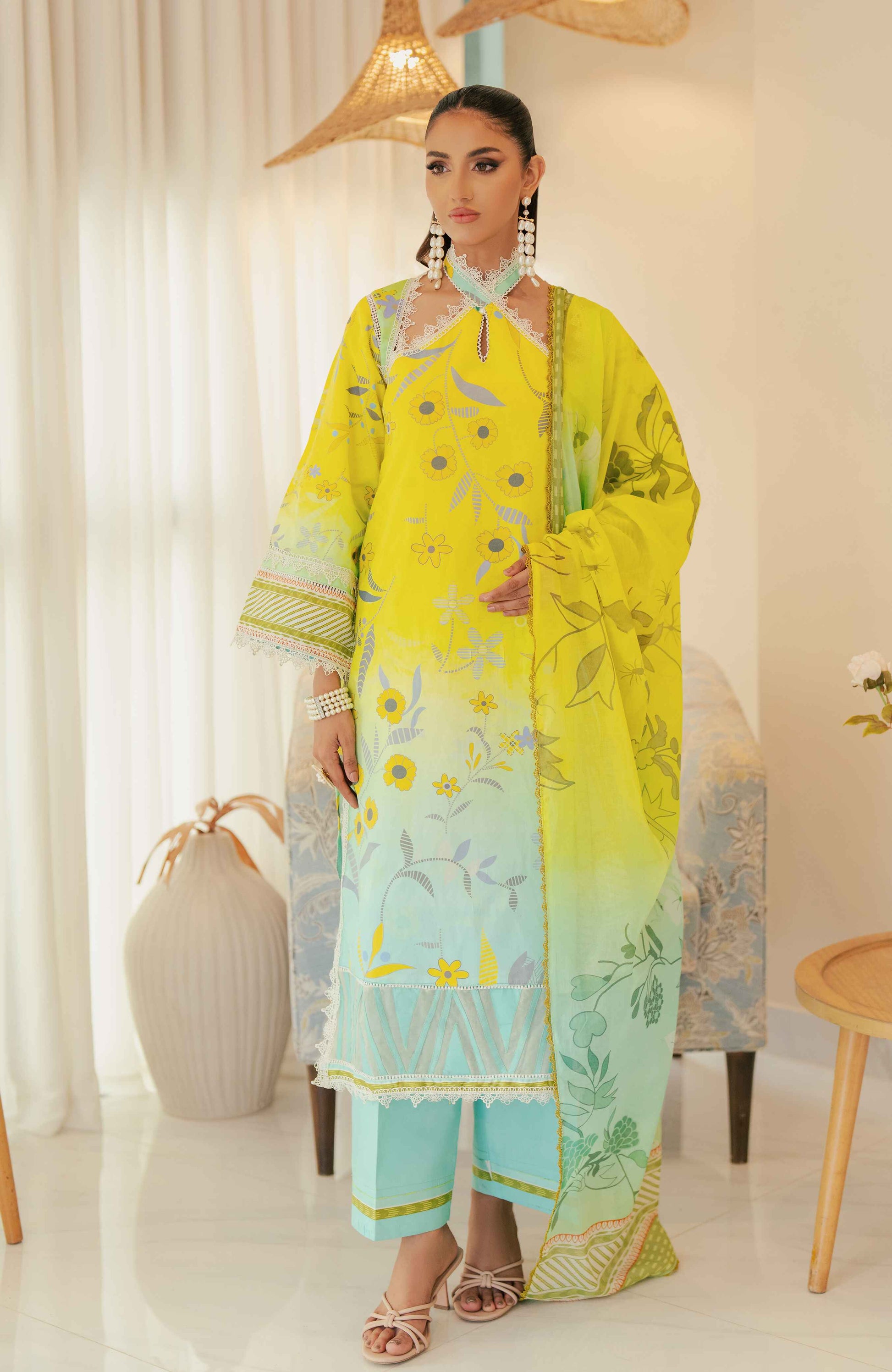 Al Zohaib | Sun Shine Bloom Cotton Silk | SCS-24-09 - Official Al Zohaib stockist in UK - Sakeena London