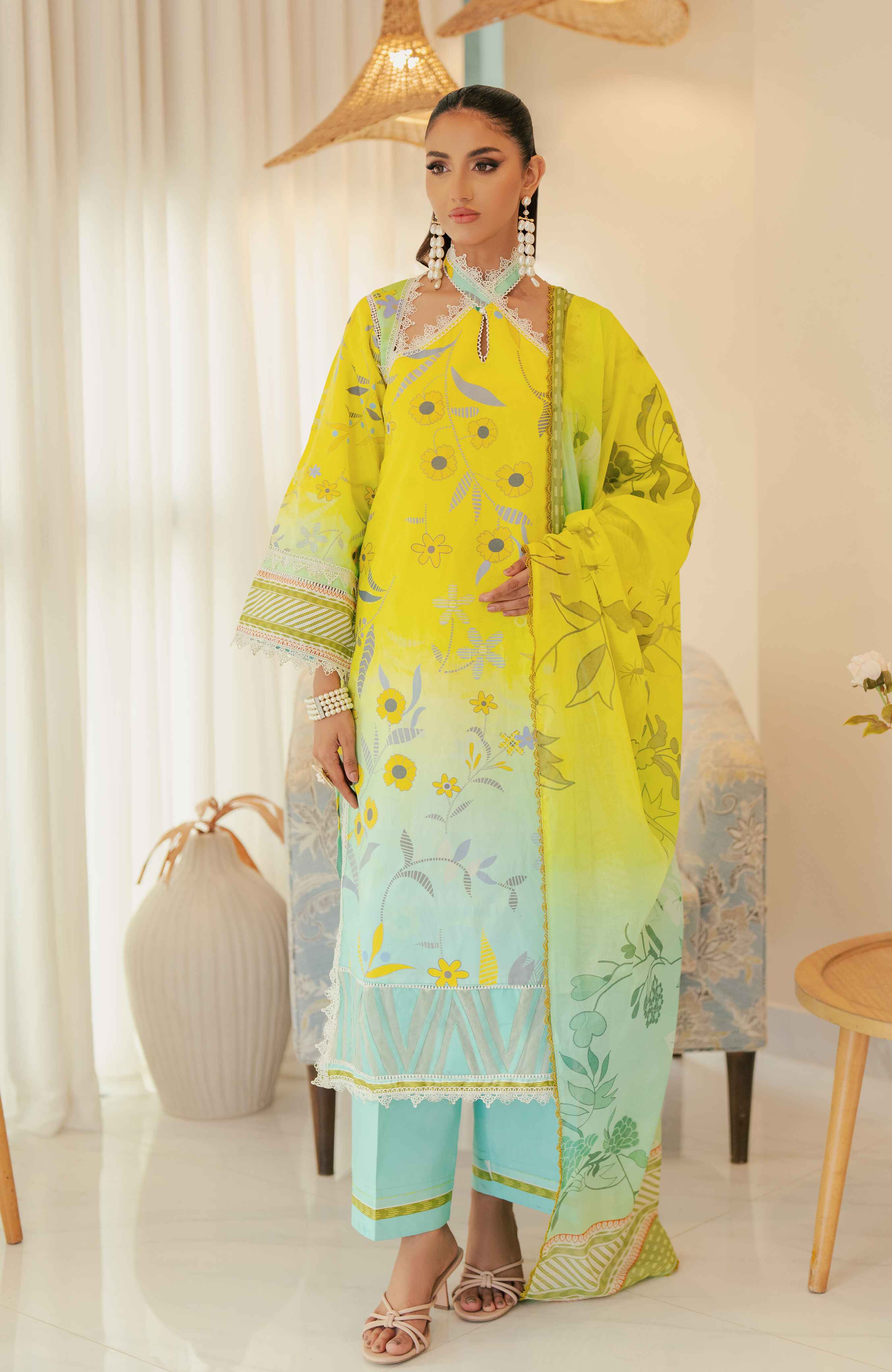 Al Zohaib | Sun Shine Bloom Cotton Silk | SCS-24-09 - Official Al Zohaib stockist in UK - Sakeena London