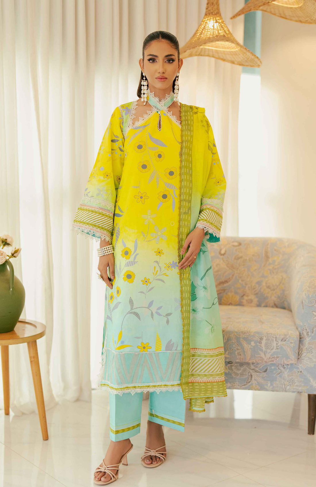Al Zohaib | Sun Shine Bloom Cotton Silk | SCS-24-09 - Official Al Zohaib stockist in UK - Sakeena London