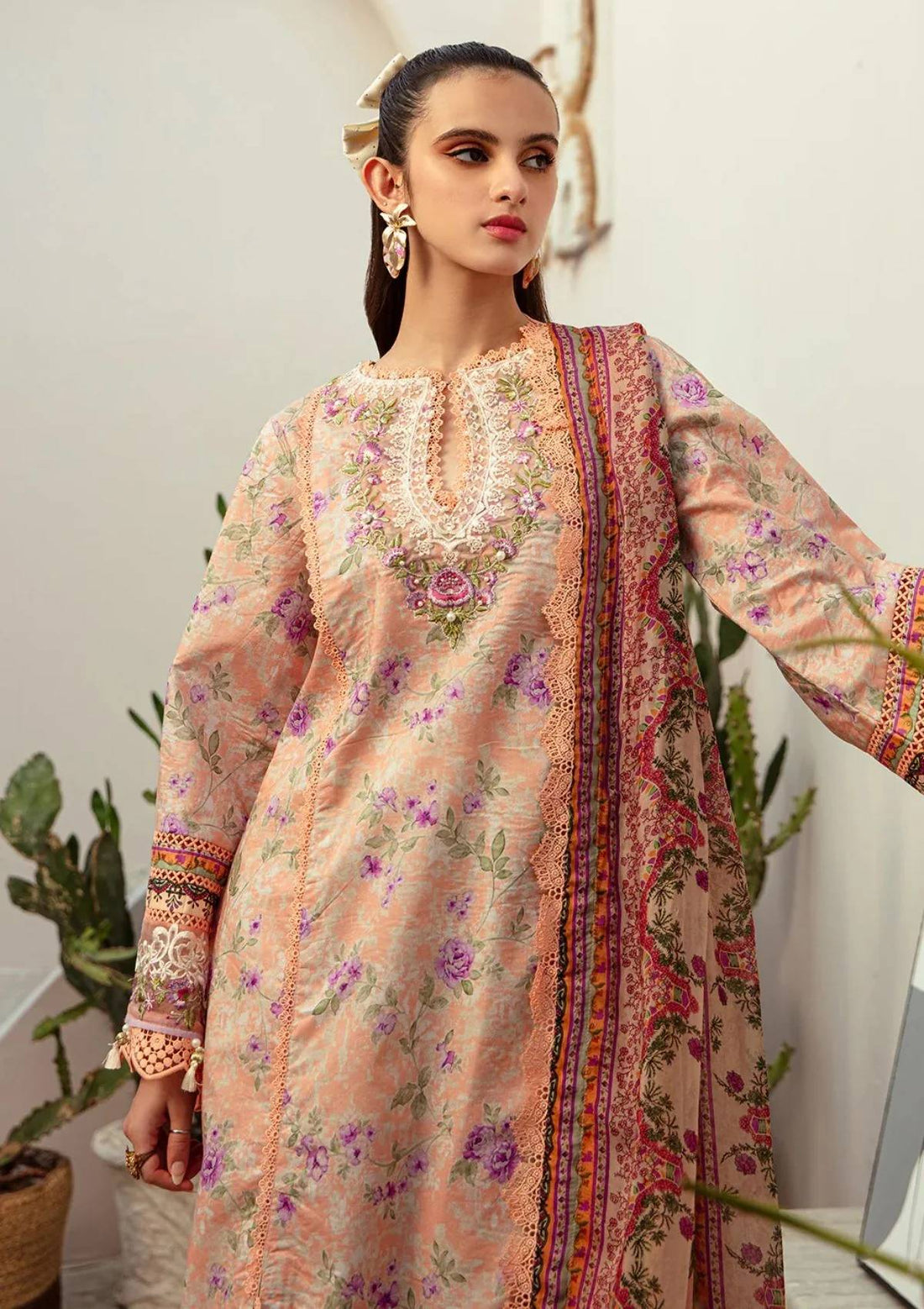 Lawn Collection - Alif - Affordable - AFL#7 - CORAL BLUSH