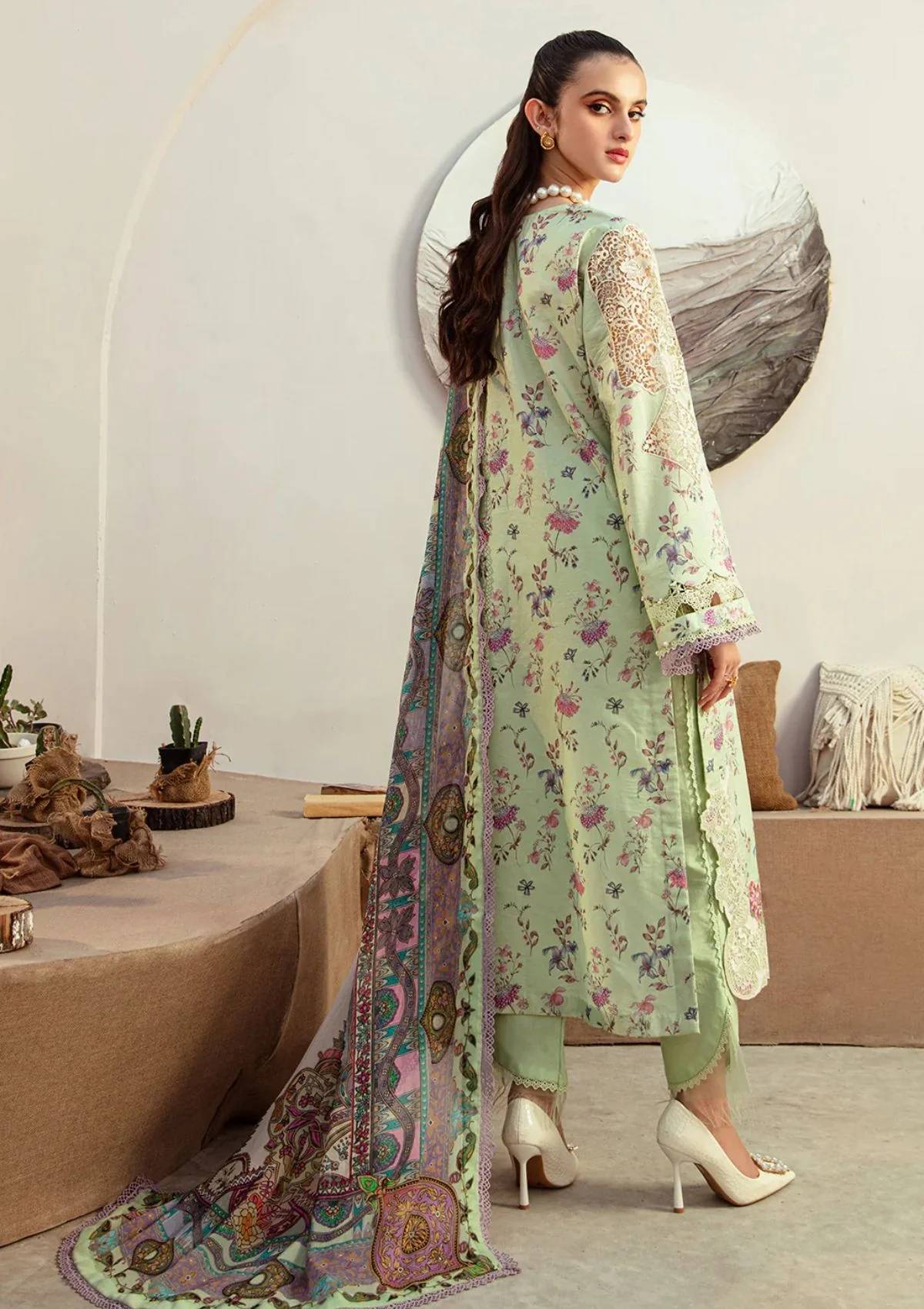 Lawn Collection - Alif - Affordable - AFL#8 - MINT MAGIC