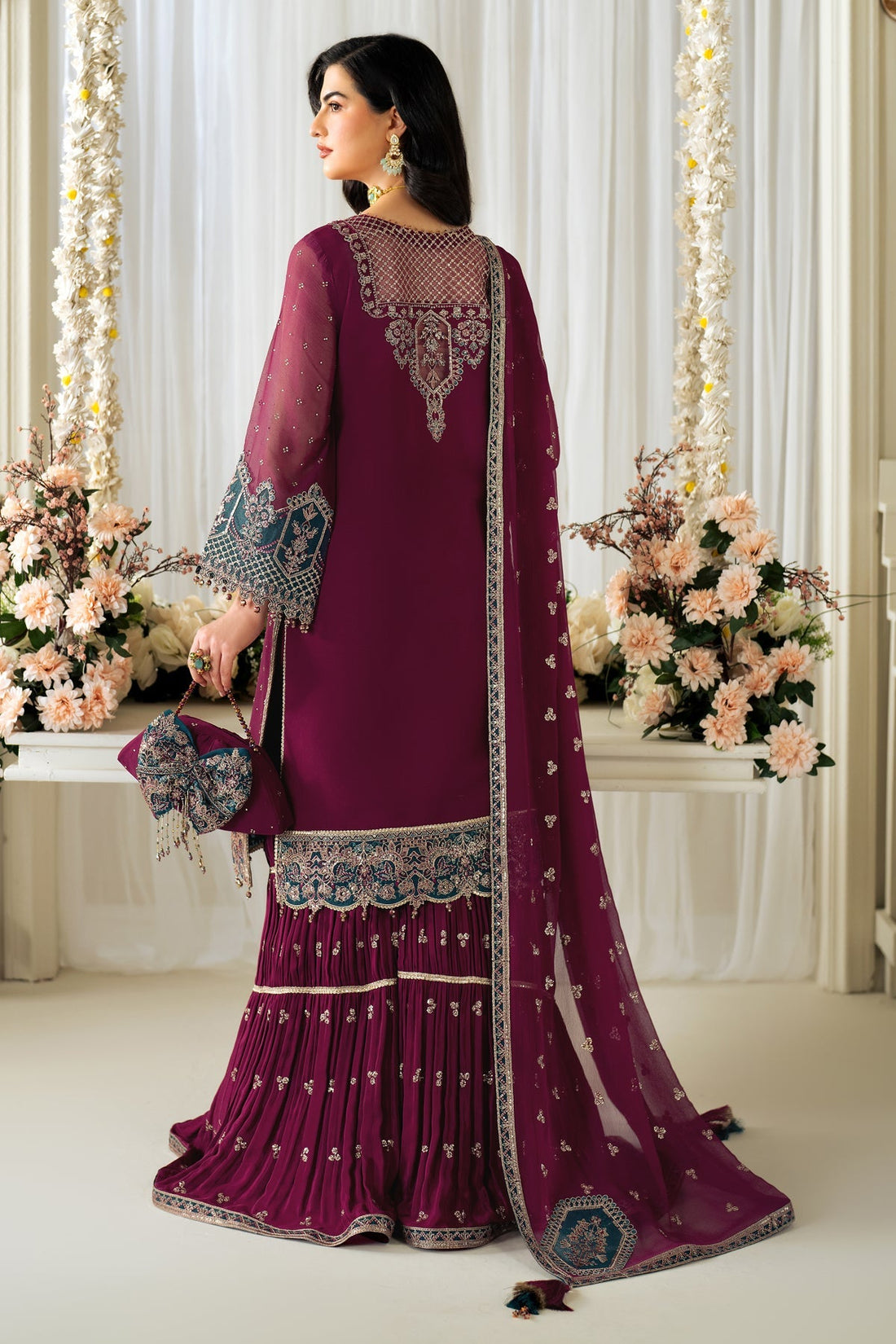 Alizeh | Selene Luxury Chiffon Collection 25 | AF-PS-8001-Rosie - Official Alizeh stockist in UK - Sakeena London