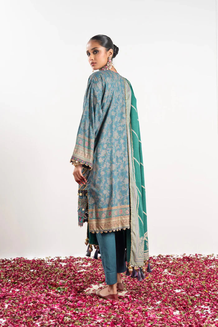 Alkaram | Festive Collection | FC-W-28K-23-3-Bluish Grey - Official Alkaram stockist in UK - Sakeena London