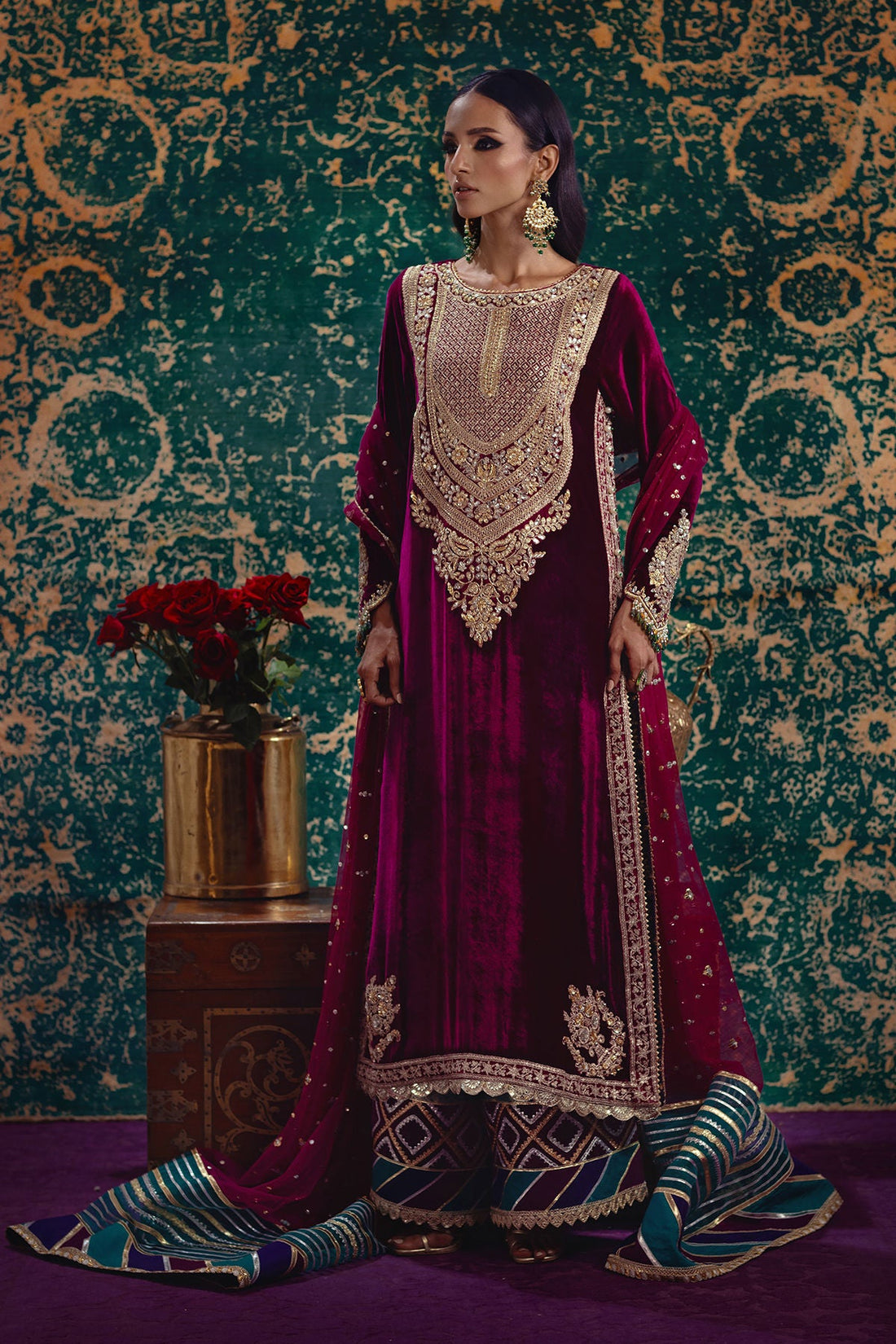 Annus Abrar | Mirha Winter Velour | Ezra - Official Annus Abrar stockist in UK - Sakeena London