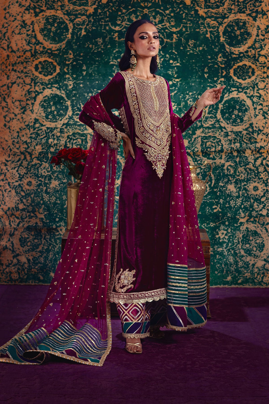 Annus Abrar | Mirha Winter Velour | Ezra - Official Annus Abrar stockist in UK - Sakeena London