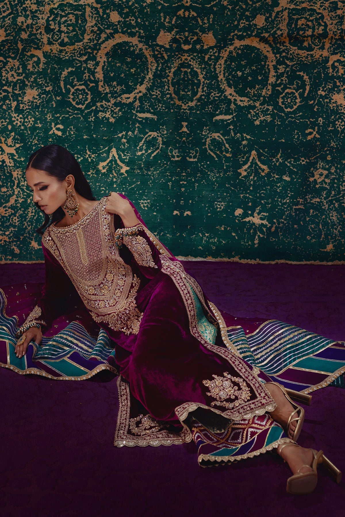 Annus Abrar | Mirha Winter Velour | Ezra - Official Annus Abrar stockist in UK - Sakeena London