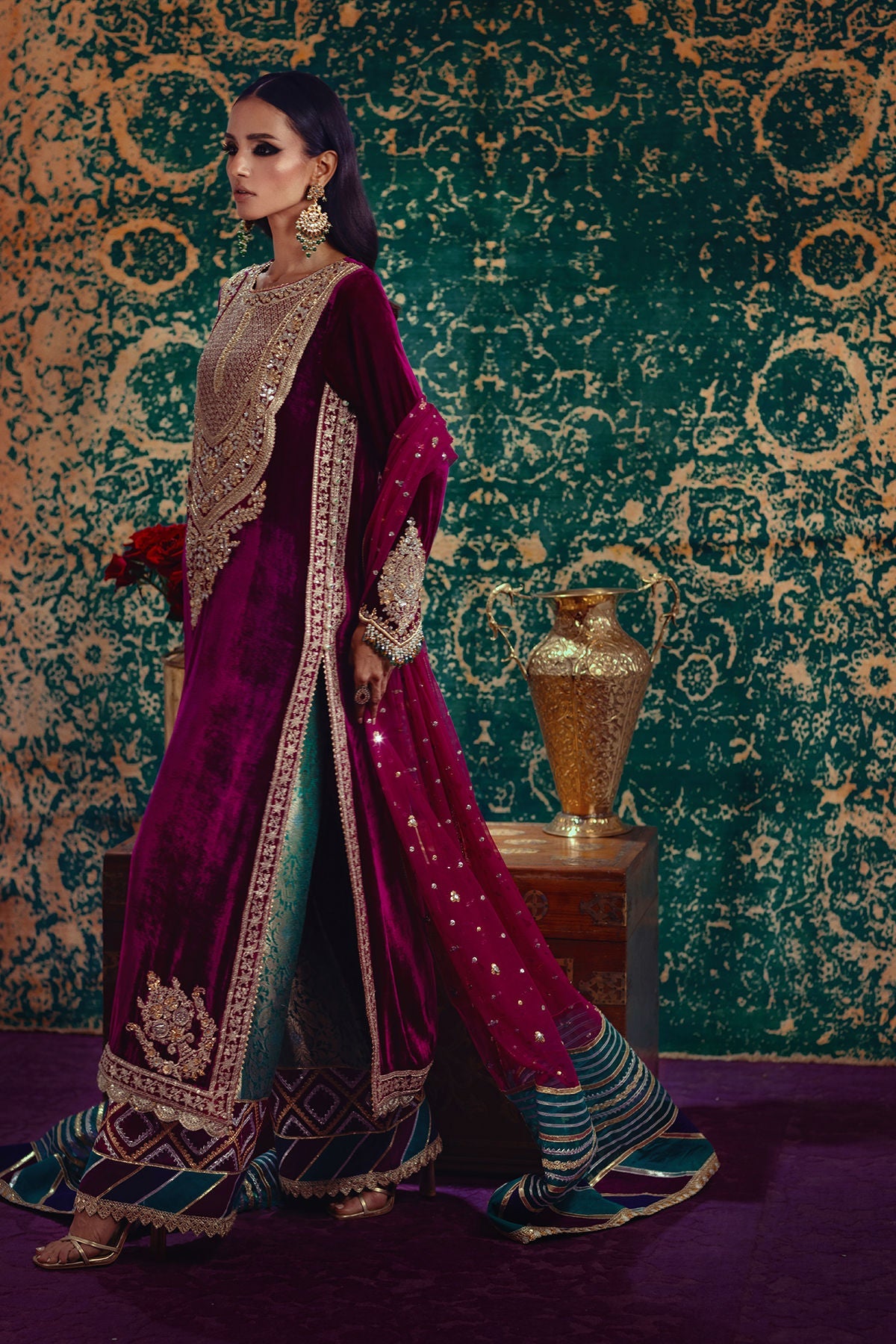 Annus Abrar | Mirha Winter Velour | Ezra - Official Annus Abrar stockist in UK - Sakeena London