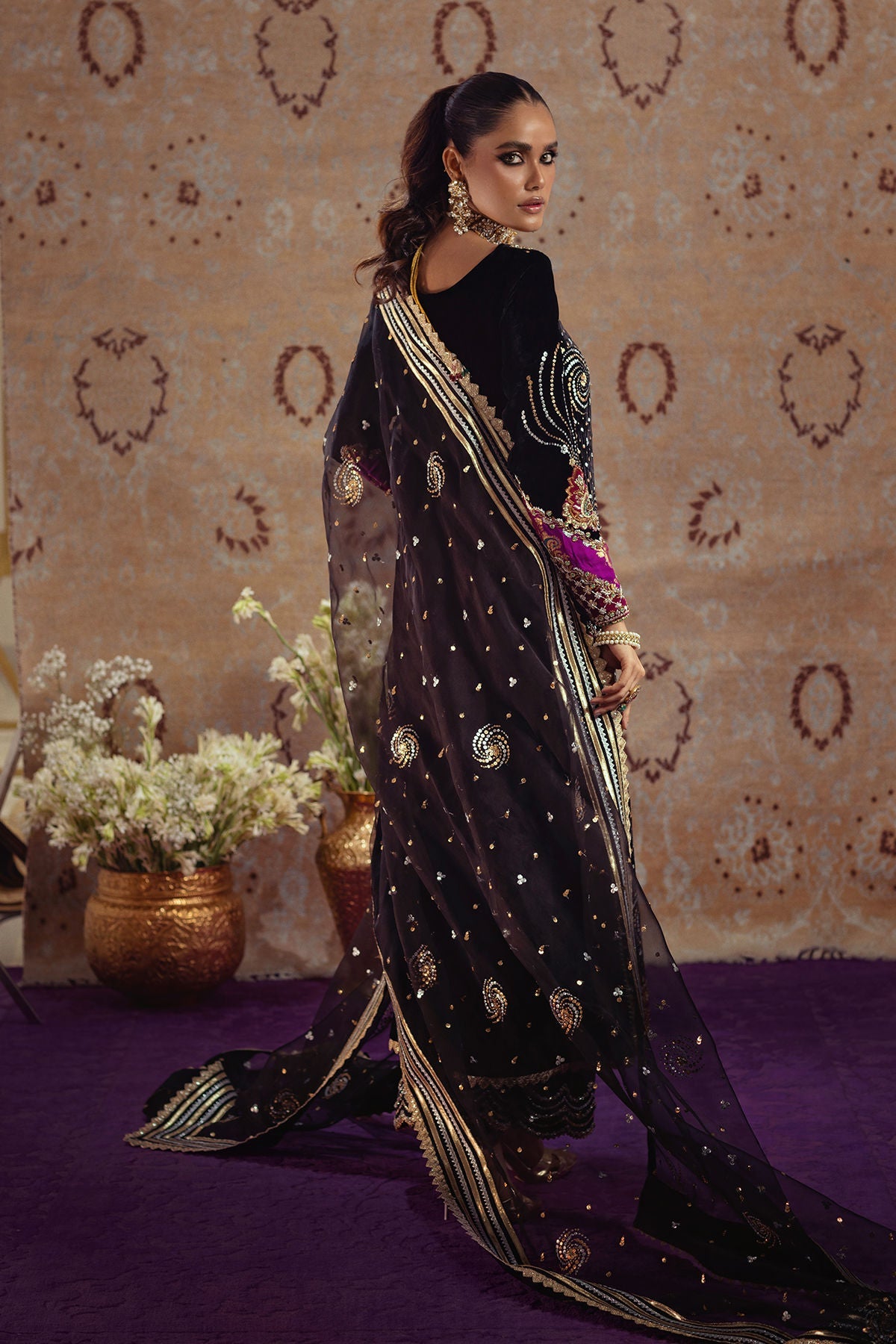 Annus Abrar | Mirha Winter Velour | Marin - Official Annus Abrar stockist in UK - Sakeena London