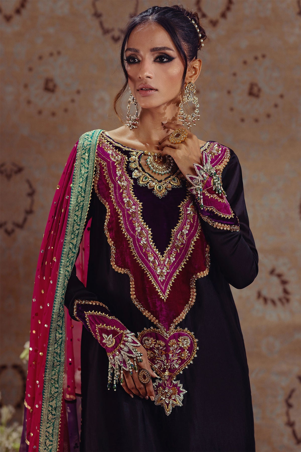 Annus Abrar | Mirha Winter Velour | Badia - Official Annus Abrar stockist in UK - Sakeena London