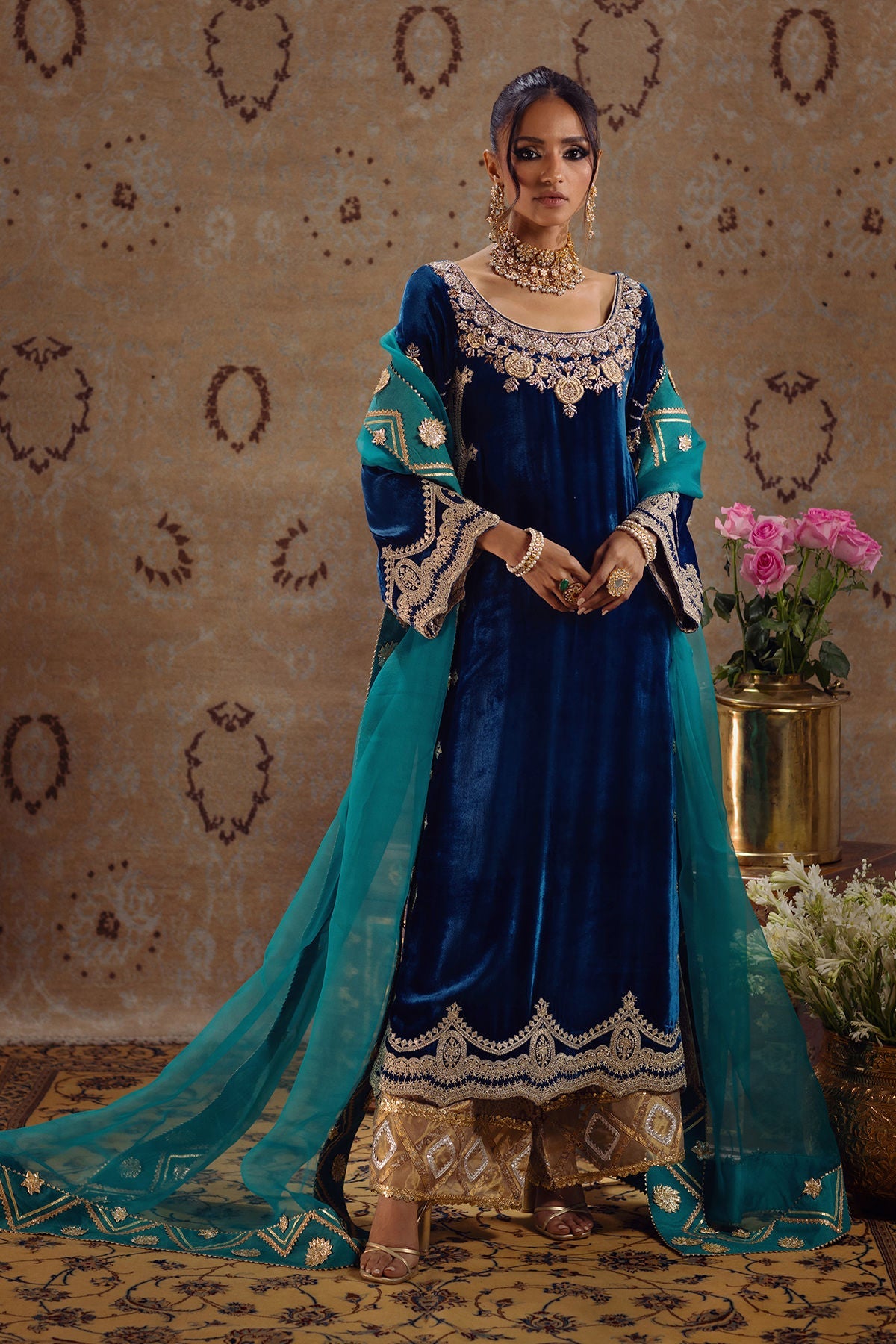 Annus Abrar | Mirha Winter Velour | Riyana - Official Annus Abrar stockist in UK - Sakeena London