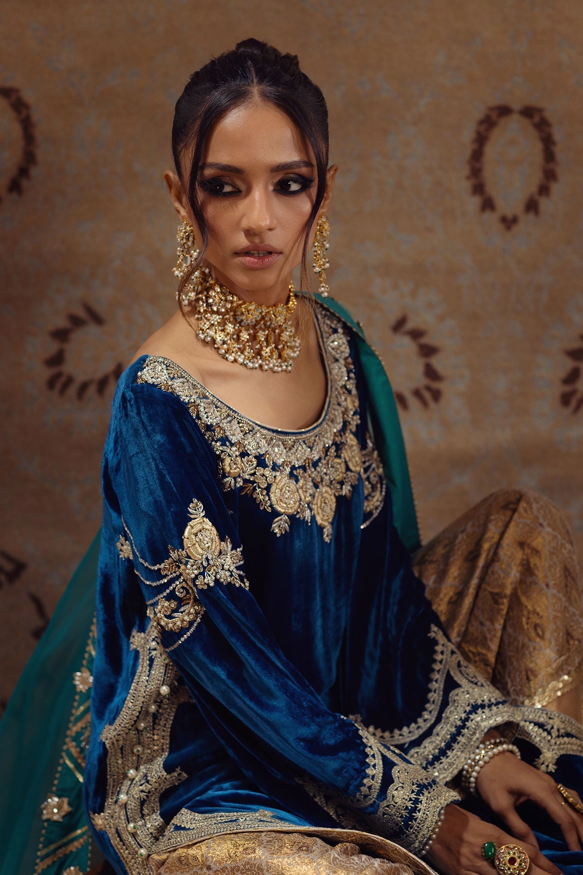 Annus Abrar | Mirha Winter Velour | Riyana - Official Annus Abrar stockist in UK - Sakeena London
