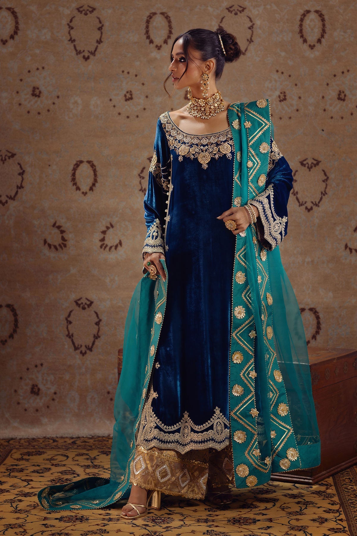 Annus Abrar | Mirha Winter Velour | Riyana - Official Annus Abrar stockist in UK - Sakeena London