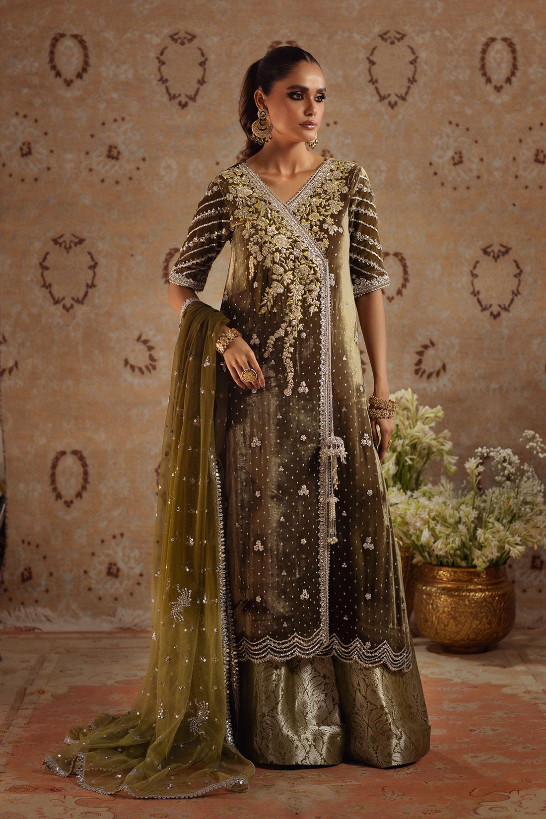 Annus Abrar | Mirha Winter Velour | Emur - Official Annus Abrar stockist in UK - Sakeena London