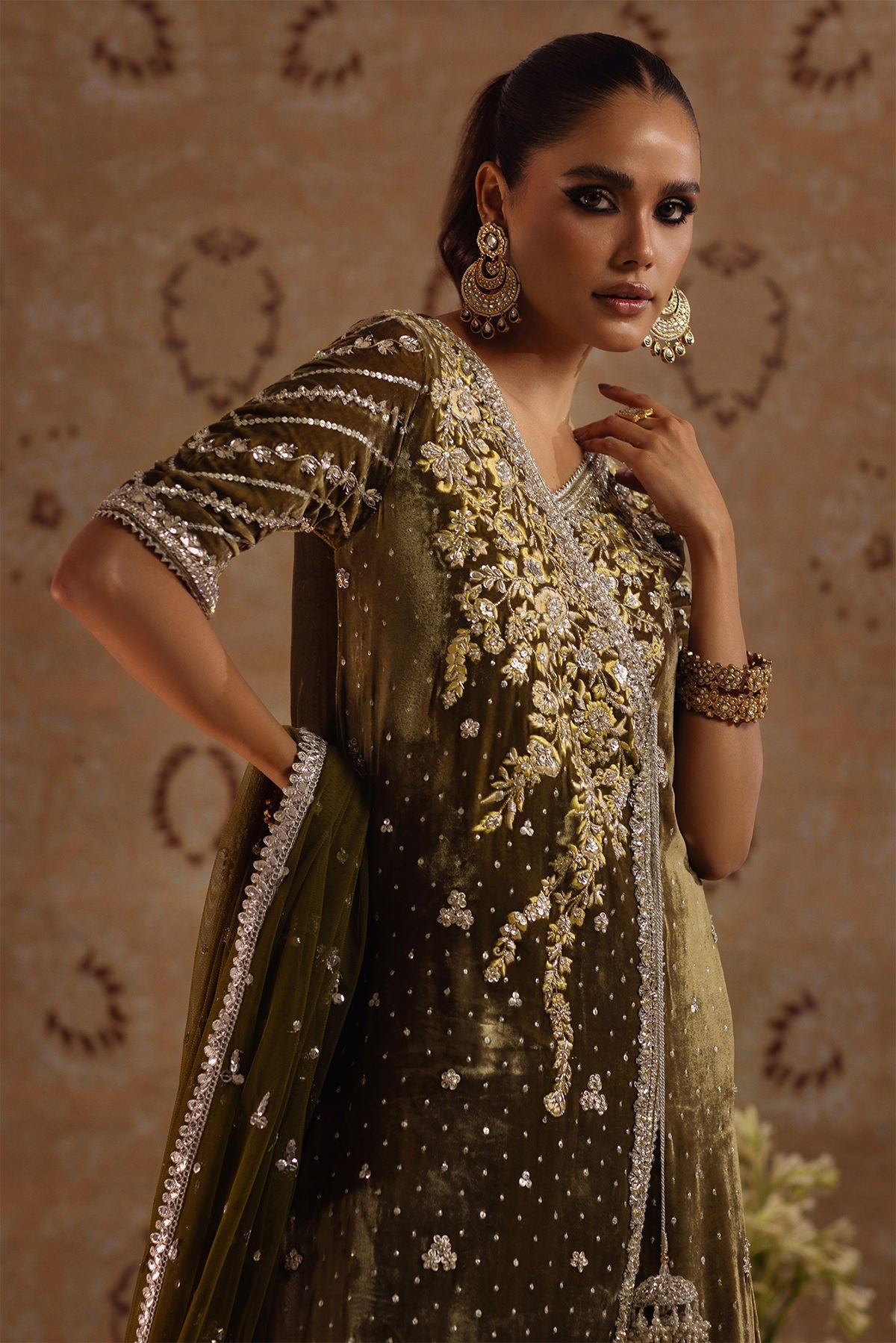 Annus Abrar | Mirha Winter Velour | Emur - Official Annus Abrar stockist in UK - Sakeena London