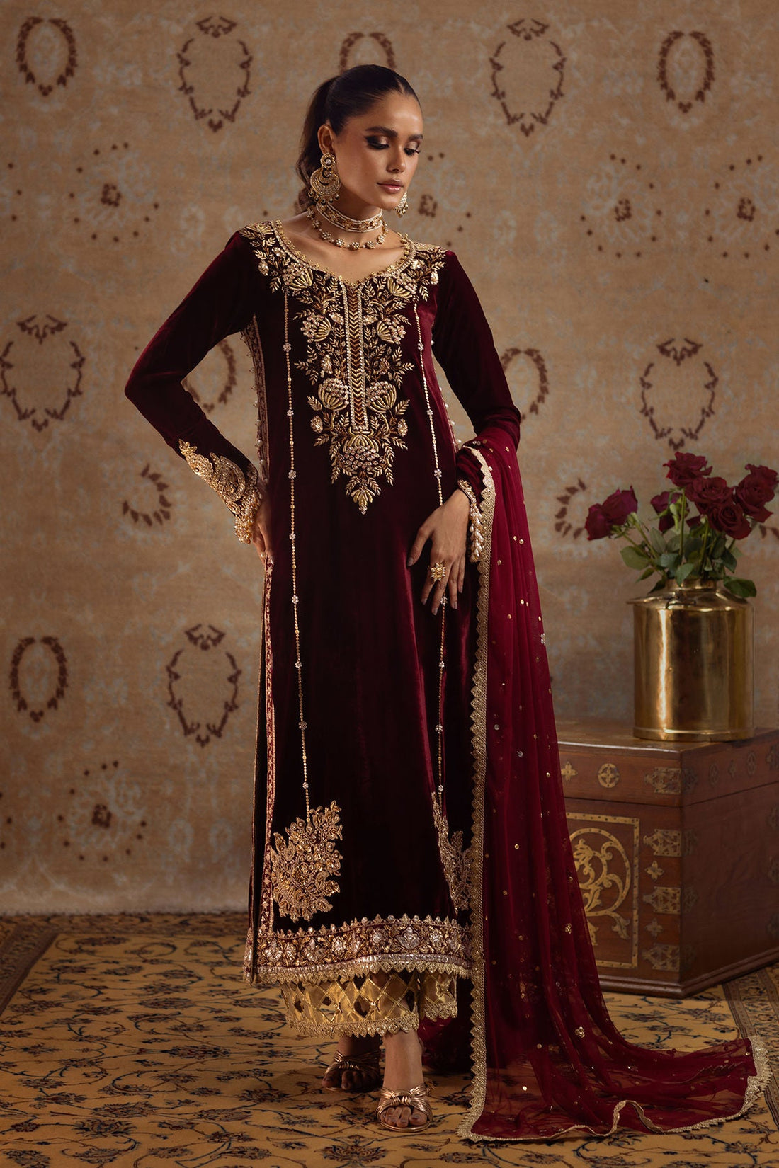 Annus Abrar | Mirha Winter Velour | Arwa - Official Annus Abrar stockist in UK - Sakeena London