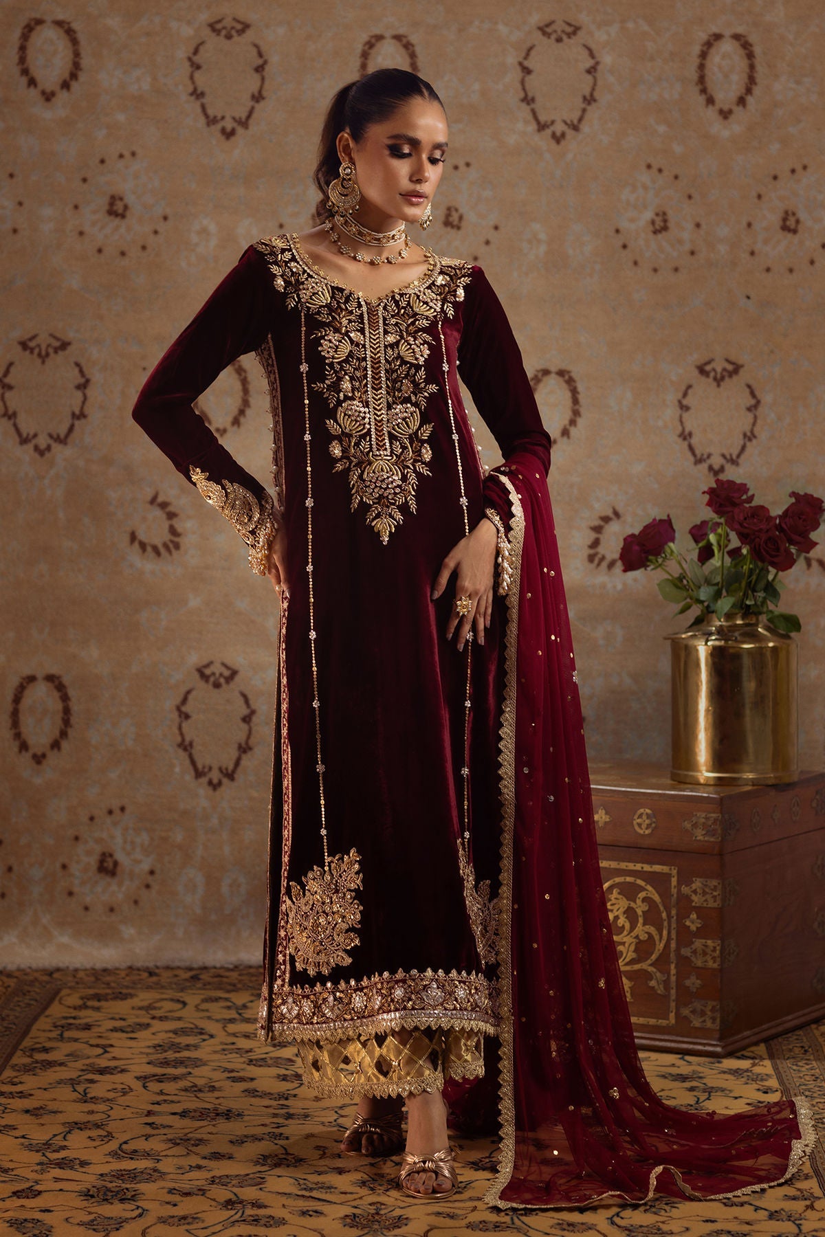Annus Abrar | Mirha Winter Velour | Arwa - Official Annus Abrar stockist in UK - Sakeena London