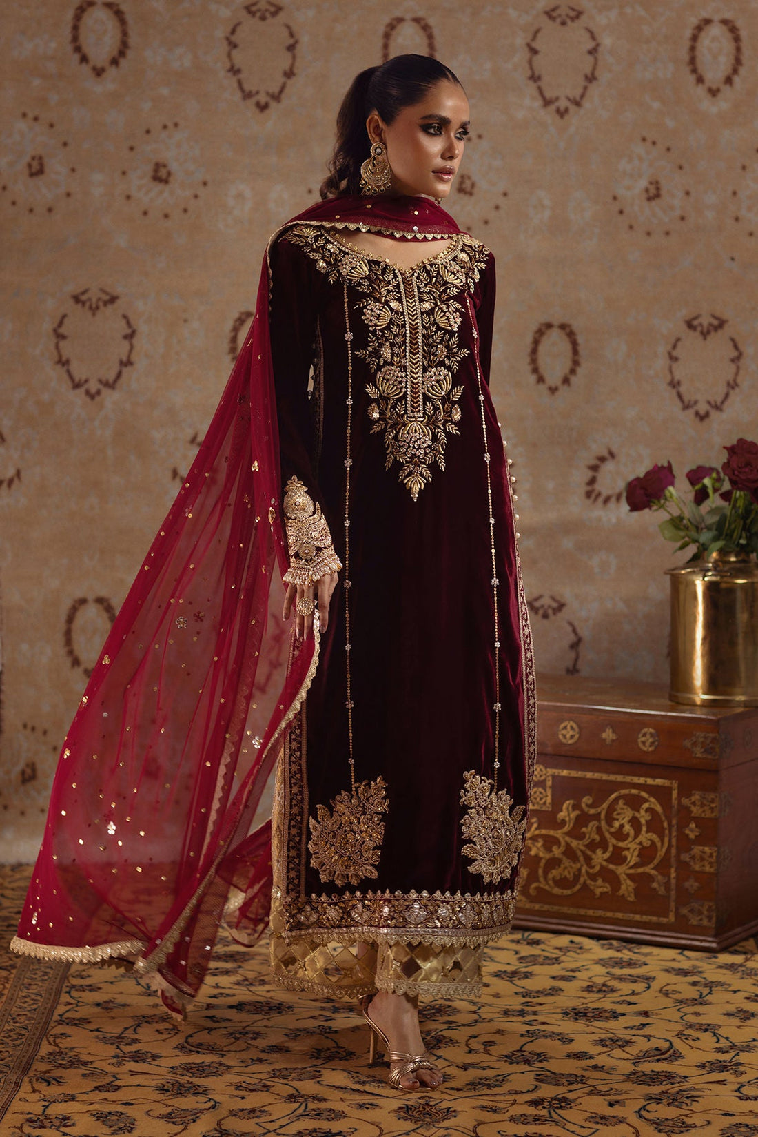 Annus Abrar | Mirha Winter Velour | Arwa - Official Annus Abrar stockist in UK - Sakeena London