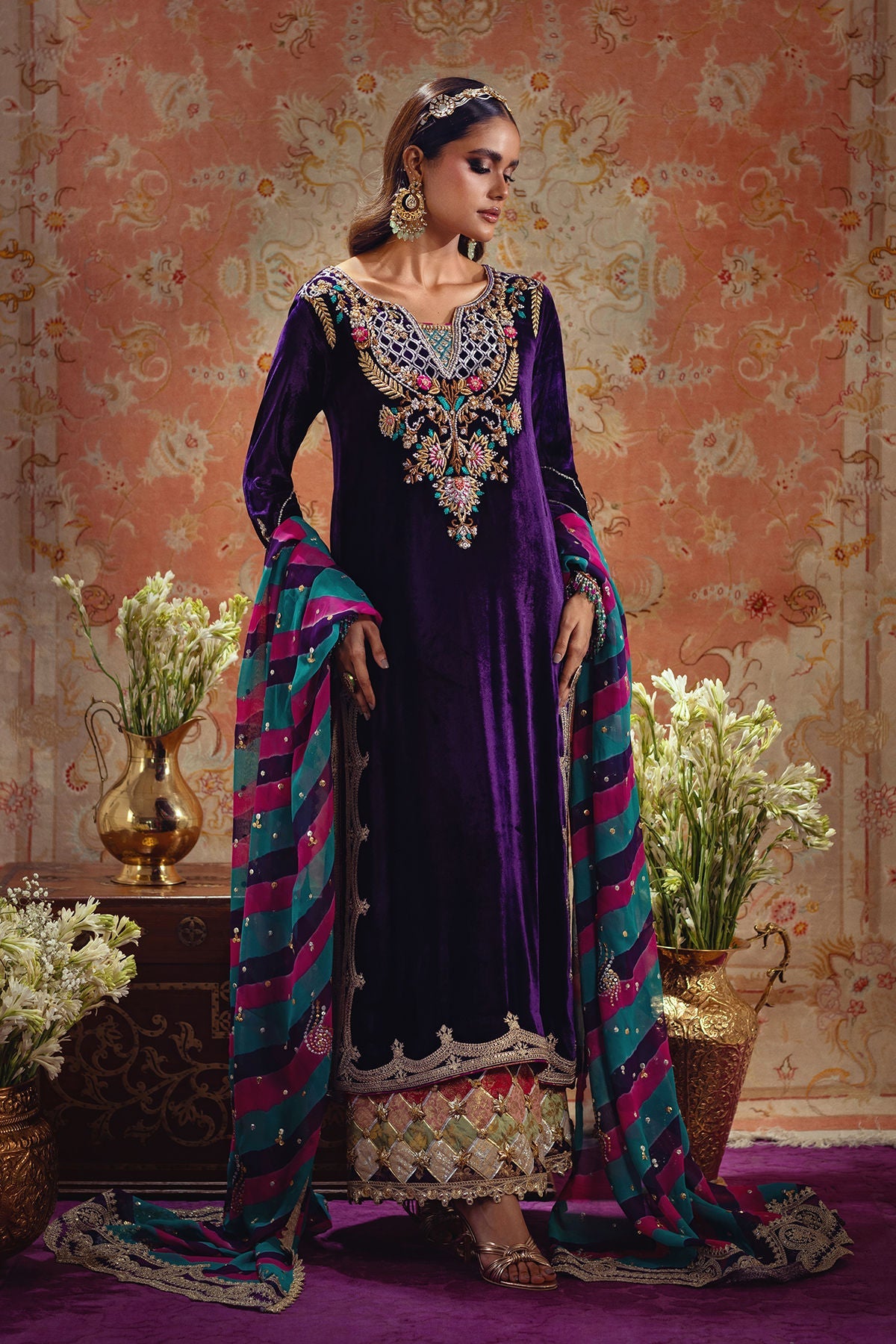 Annus Abrar | Mirha Winter Velour | Dalia - Official Annus Abrar stockist in UK - Sakeena London