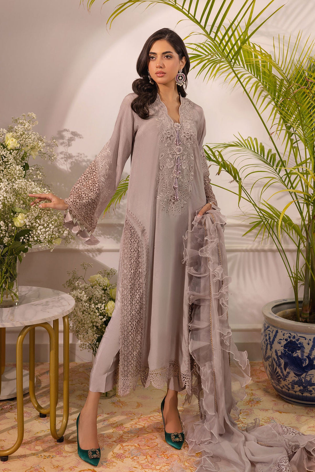 Annus Abrar | Sera Luxury | Ashni - Taupe - Official Annus Abrar stockist in UK - Sakeena London