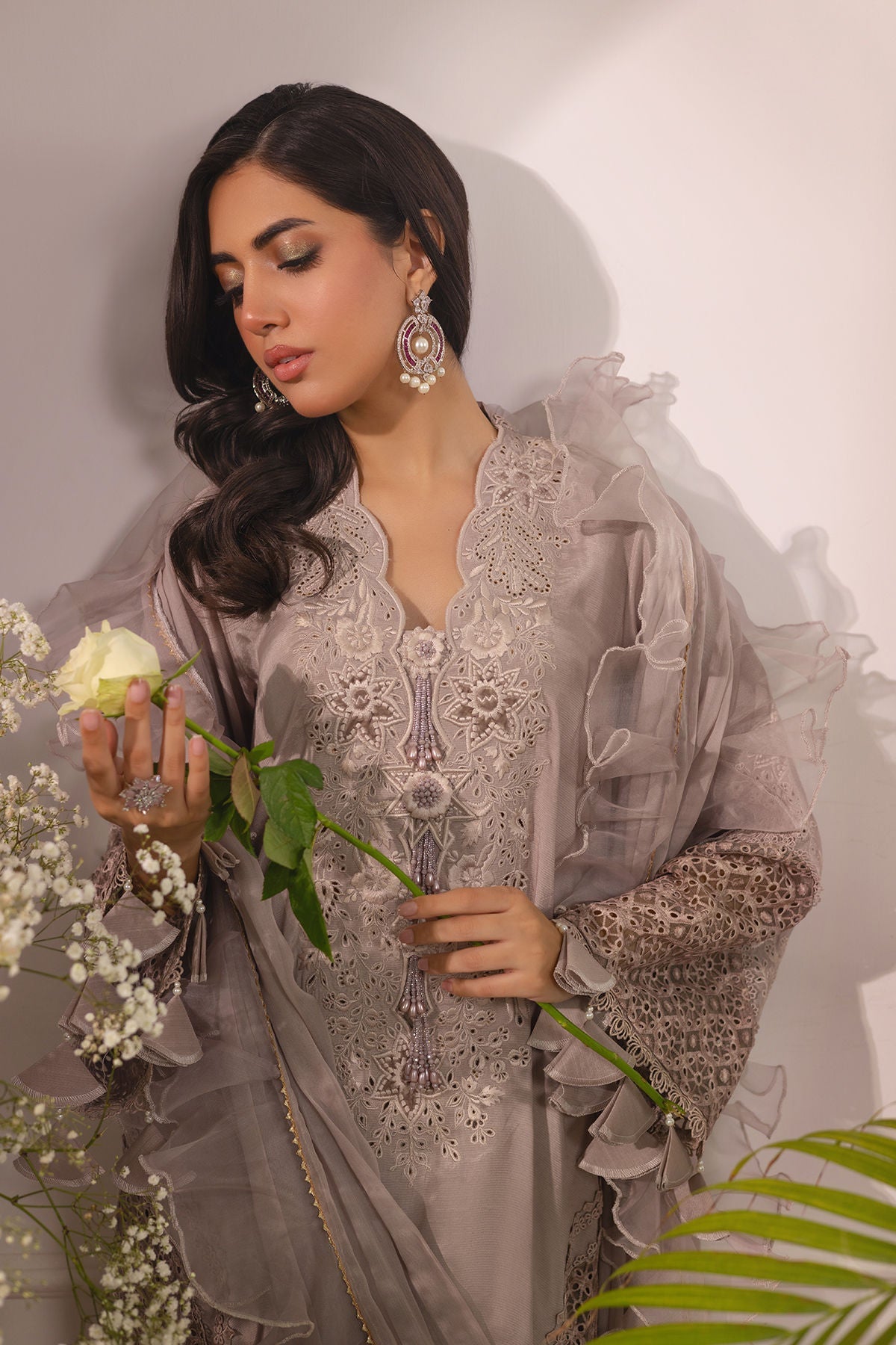 Annus Abrar | Sera Luxury | Ashni - Taupe - Official Annus Abrar stockist in UK - Sakeena London