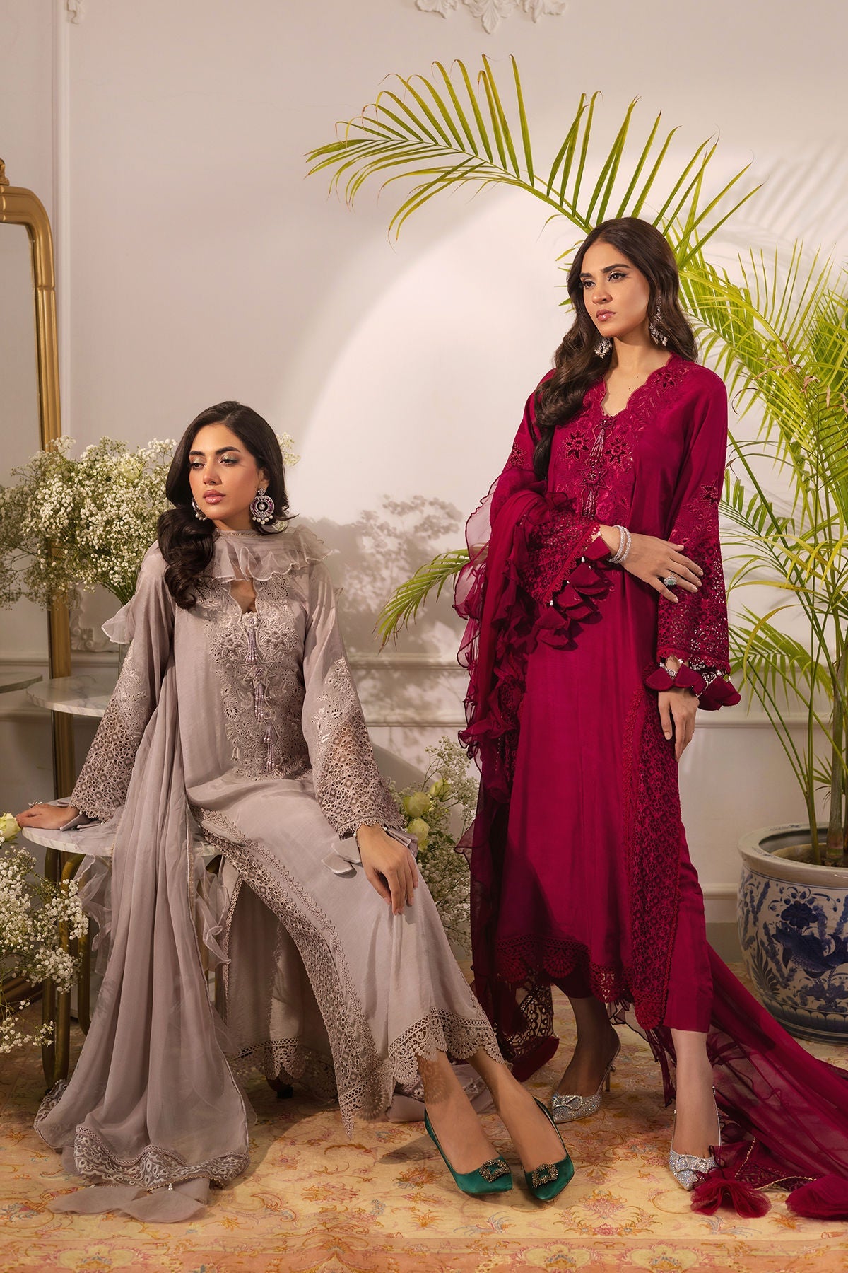 Annus Abrar | Sera Luxury | Ashni - Taupe - Official Annus Abrar stockist in UK - Sakeena London