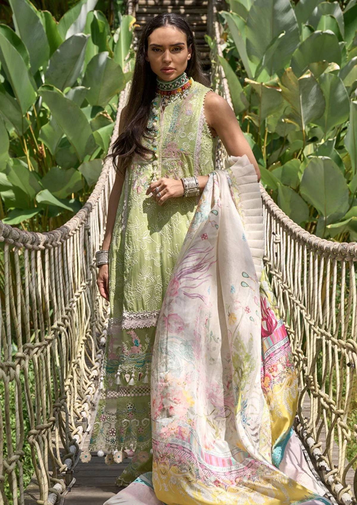 Lawn Collection - Ansab Jahangir - Zoha -  Luxury 24 - AJ24#02 - LOTUS POD