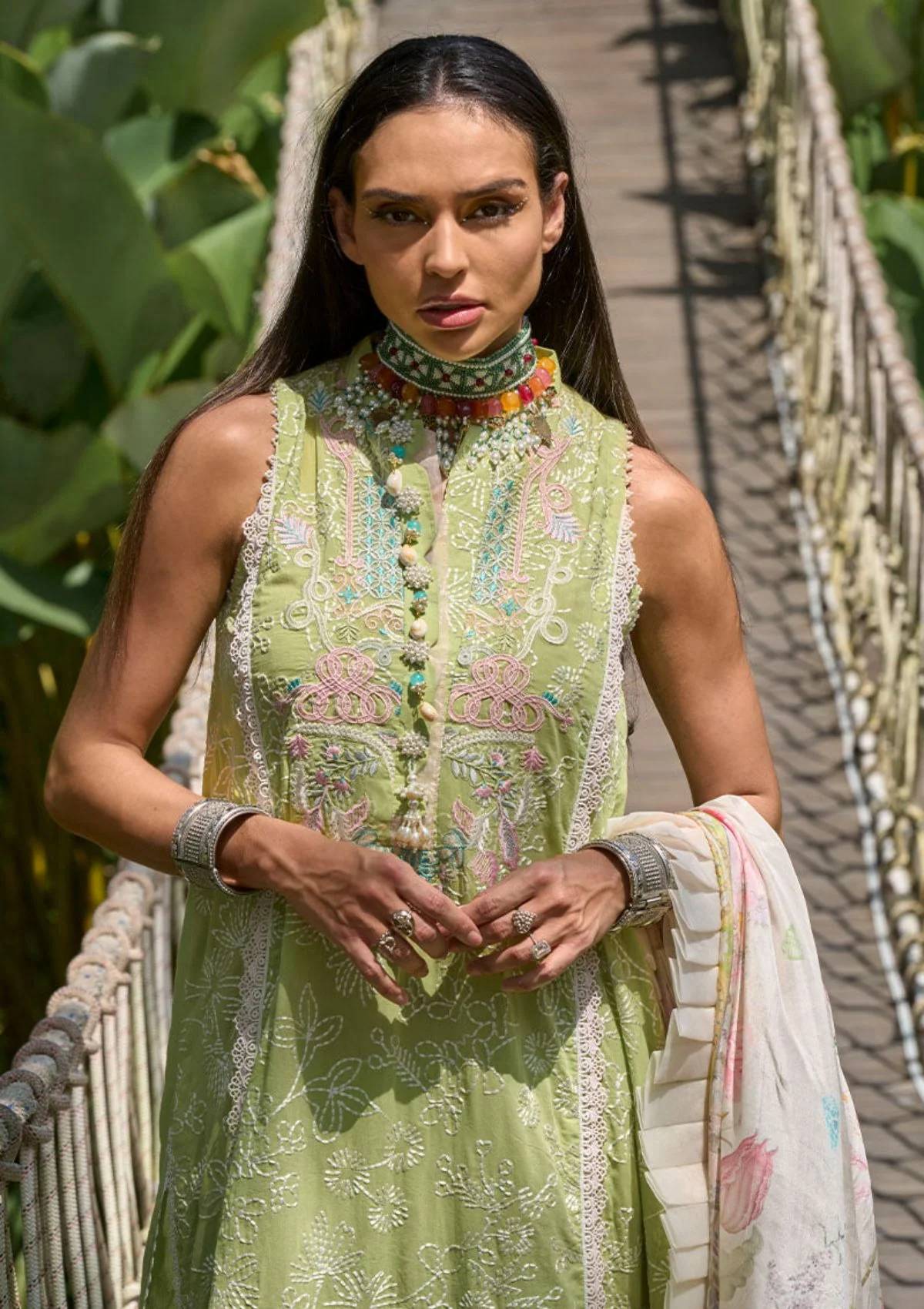 Lawn Collection - Ansab Jahangir - Zoha -  Luxury 24 - AJ24#02 - LOTUS POD