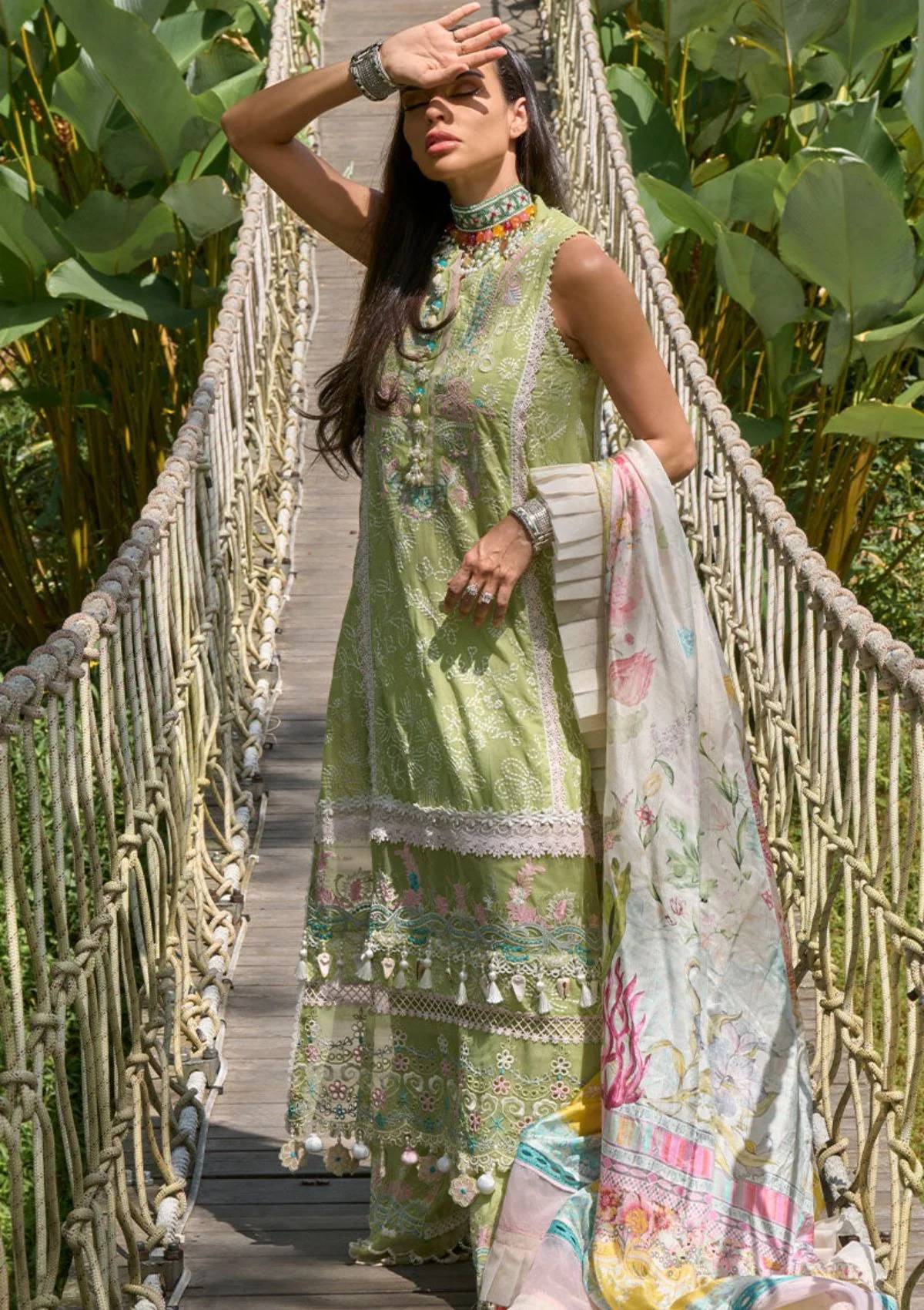 Lawn Collection - Ansab Jahangir - Zoha -  Luxury 24 - AJ24#02 - LOTUS POD