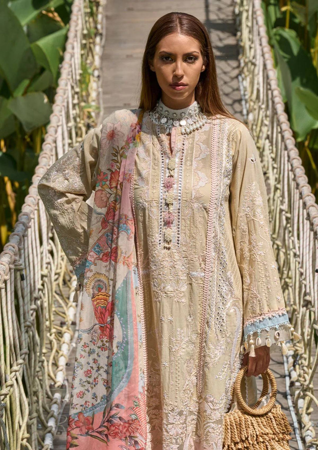 Lawn Collection - Ansab Jahangir - Zoha -  Luxury 24 - AJ24#03 - ADENIUM