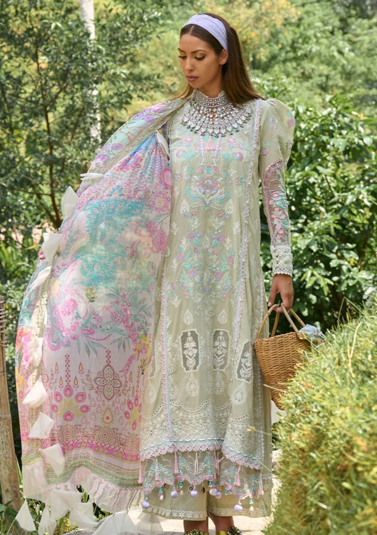 Lawn Collection - Ansab Jahangir - Zoha -  Luxury 24 - AJ24#04 - ANTHURIUM