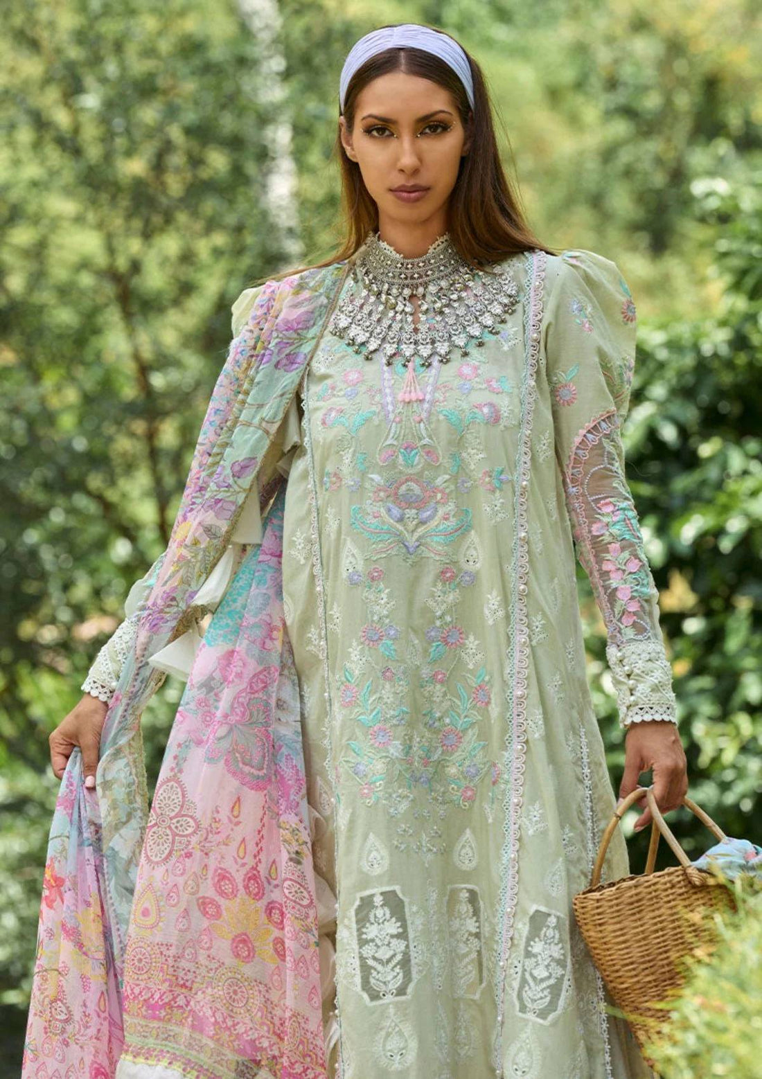 Lawn Collection - Ansab Jahangir - Zoha -  Luxury 24 - AJ24#04 - ANTHURIUM