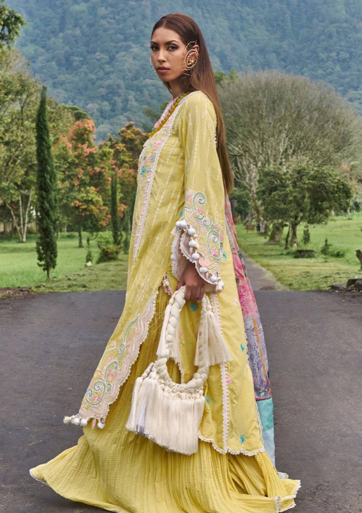 Lawn Collection - Ansab Jahangir - Zoha -  Luxury 24 - AJ24#06 - MARIGOLD