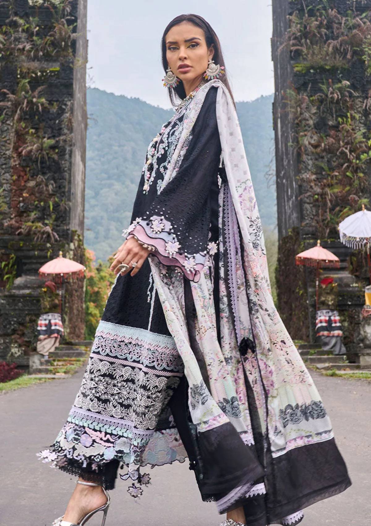 Lawn Collection - Ansab Jahangir - Zoha -  Luxury 24 - AJ24#07 - GOMPHRENA