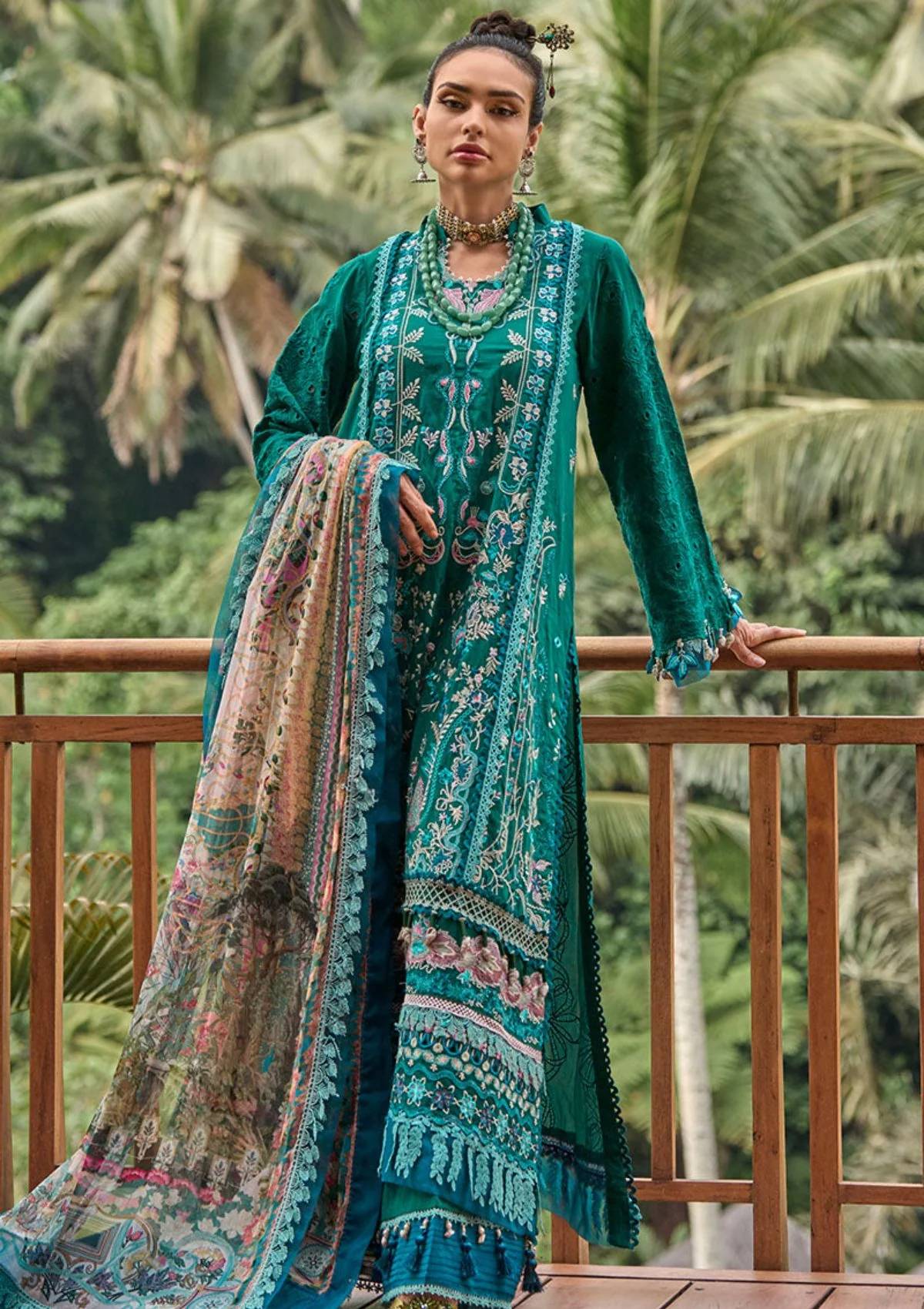 Lawn Collection - Ansab Jahangir - Zoha -  Luxury 24 - AJ24#11 - FRANGIPANI