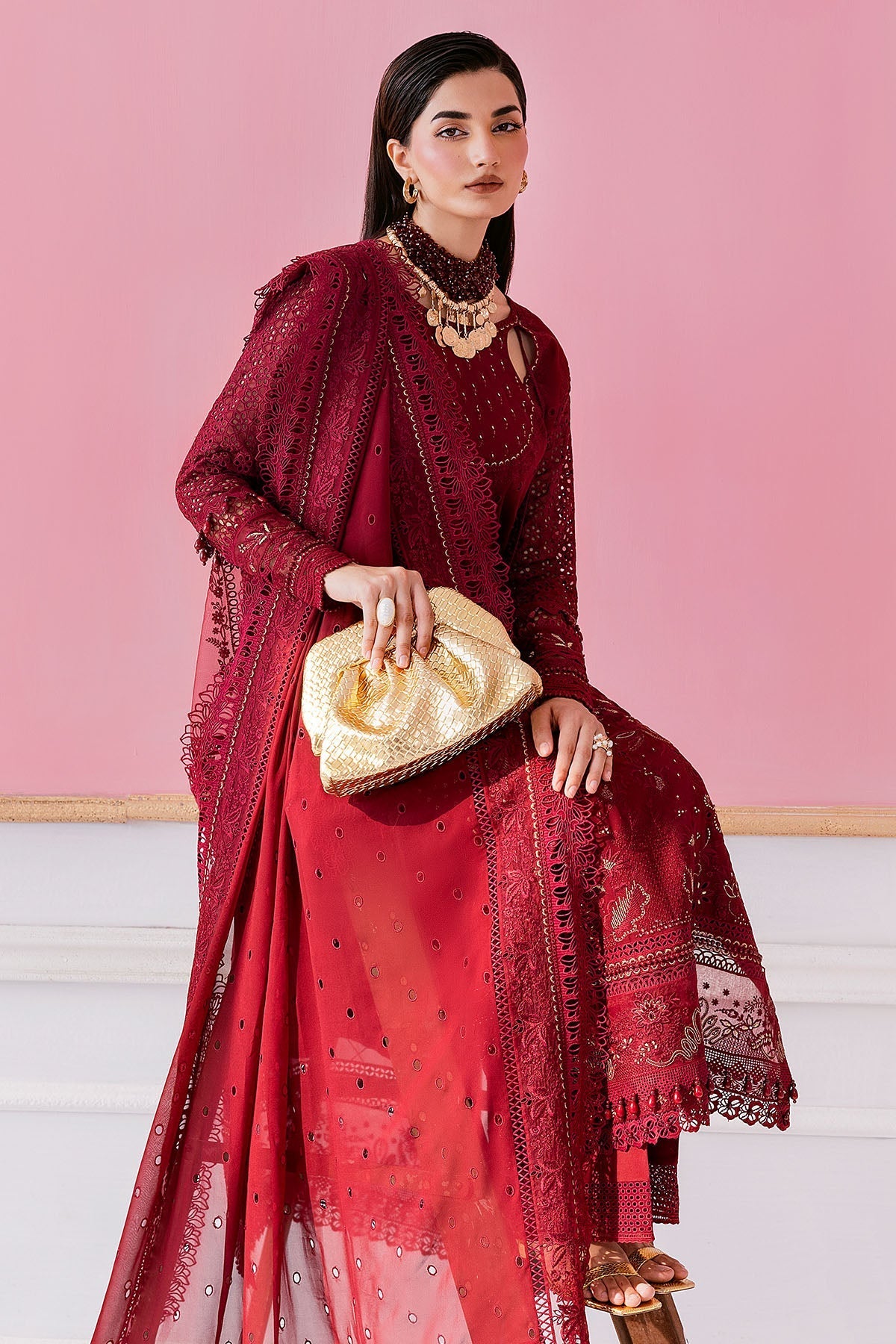 Imrozia Premium | Luxe Serene 25 | S-1089 SCARLET - Official Imrozia Premium stockist in UK - Sakeena London