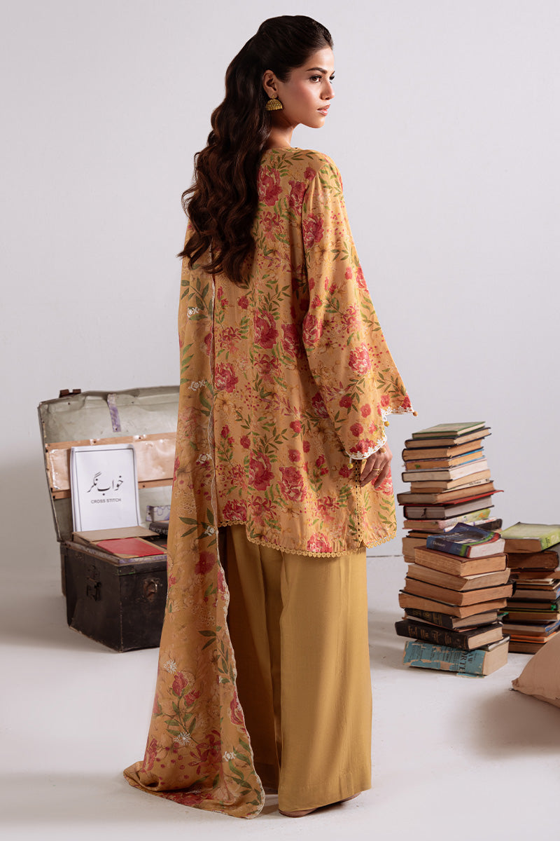 Cross Stitch | Khaddar Linen 25 | MUSTARD ORCHID - Official Cross Stitch stockist in UK - Sakeena London