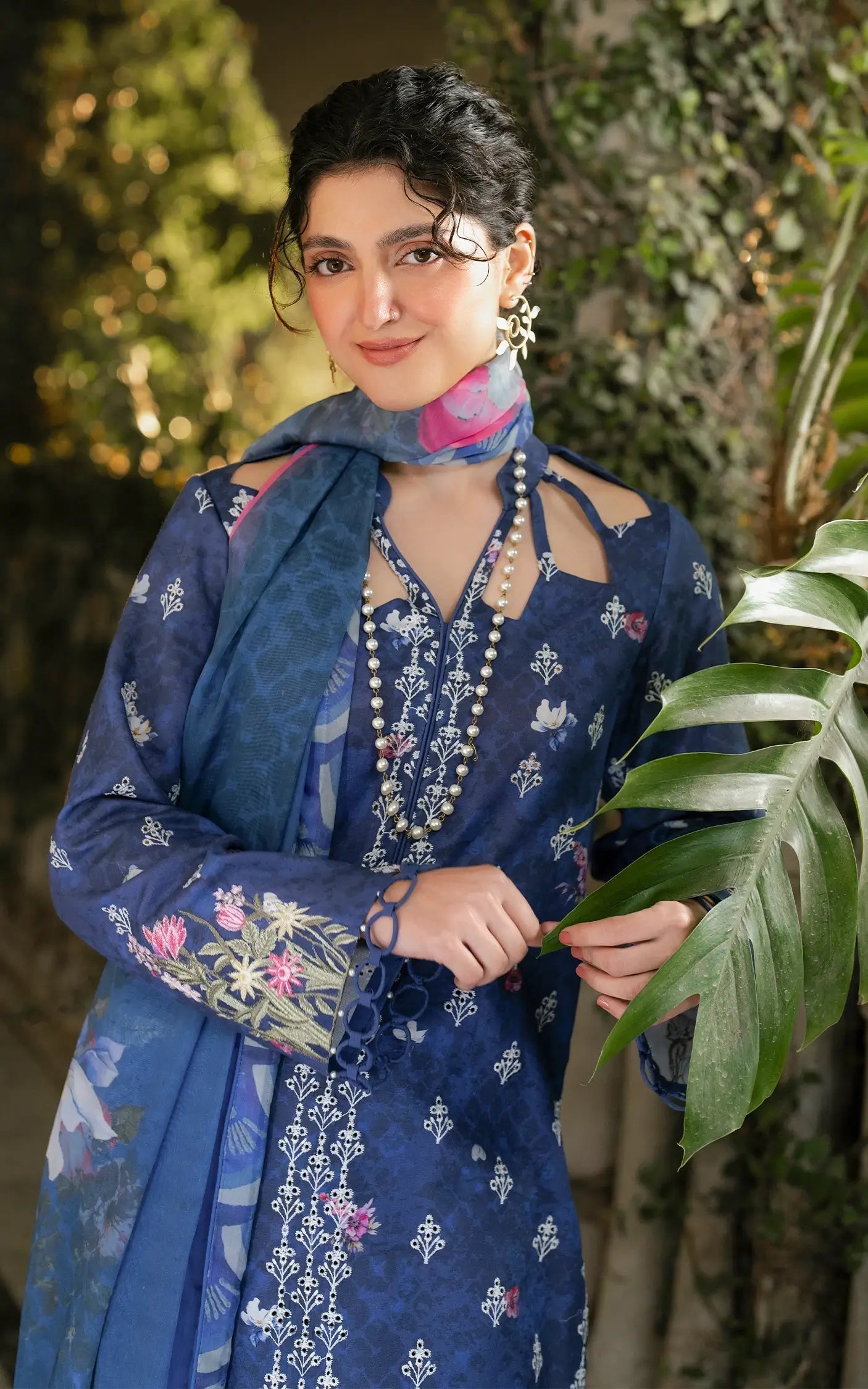 Asifa and Nabeel | Gulkari Summer 25 | Azure Whisper (GKL-05) - Official Asifa and Nabeel stockist in UK - Sakeena London