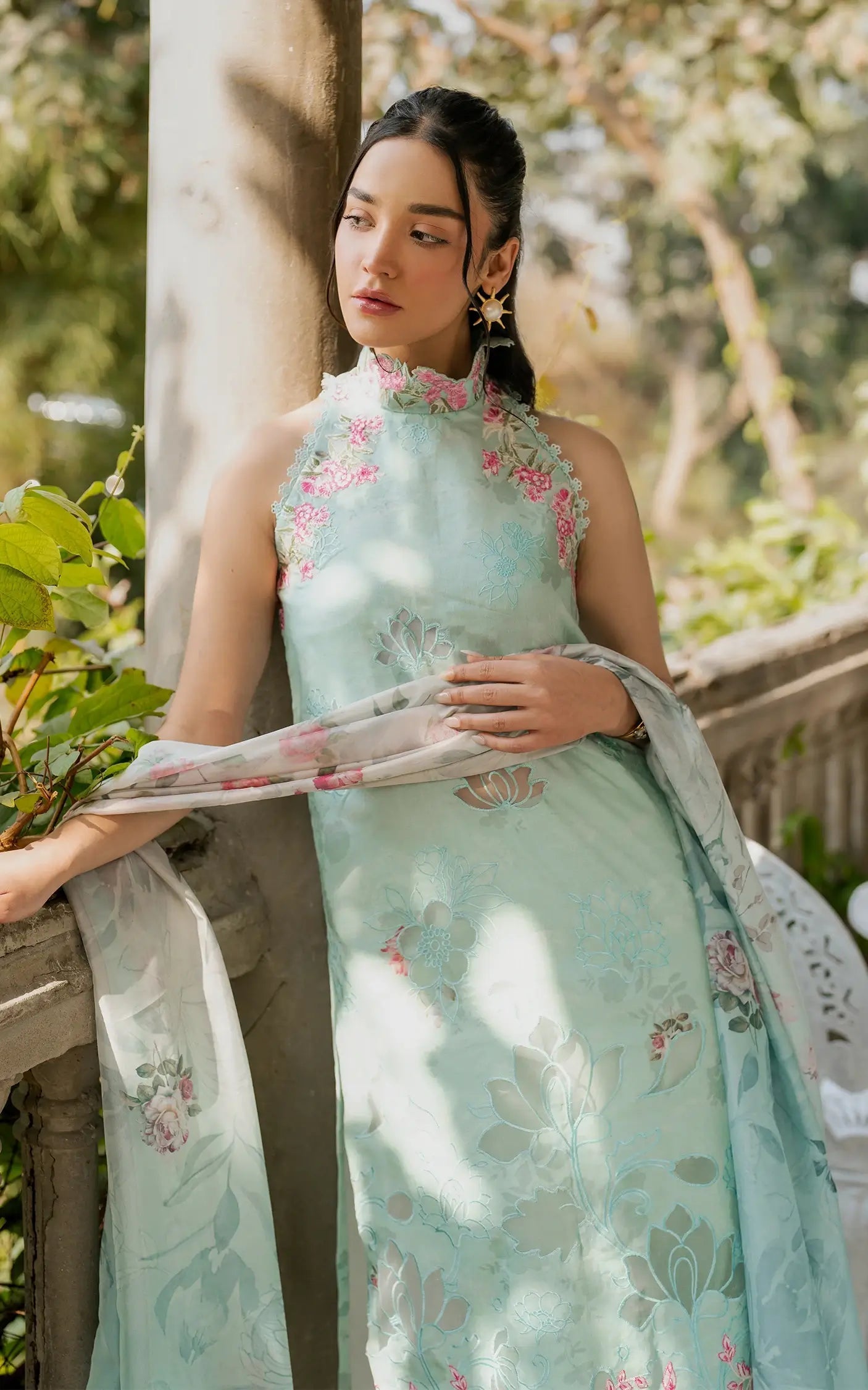 Asifa and Nabeel | Gulkari Summer 25 | Pastel Grove (GKL-07) - Official Asifa and Nabeel stockist in UK - Sakeena London