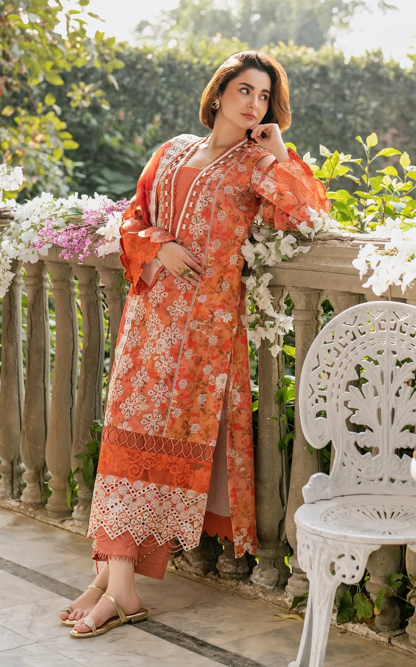 Asifa and Nabeel | Gulkari Summer 25 | Citrus Glow (GKL-08) - Official Asifa and Nabeel stockist in UK - Sakeena London