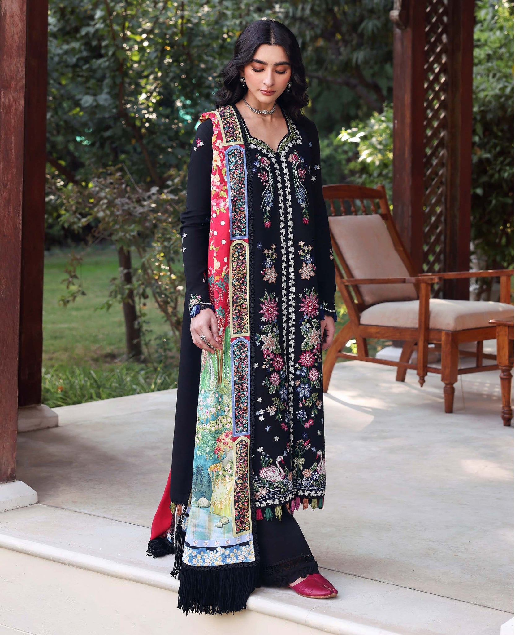 Republic Womenswear | Amaris Luxury Shawl 25 | Aveline - Official Republic Womenswear stockist in UK - Sakeena London