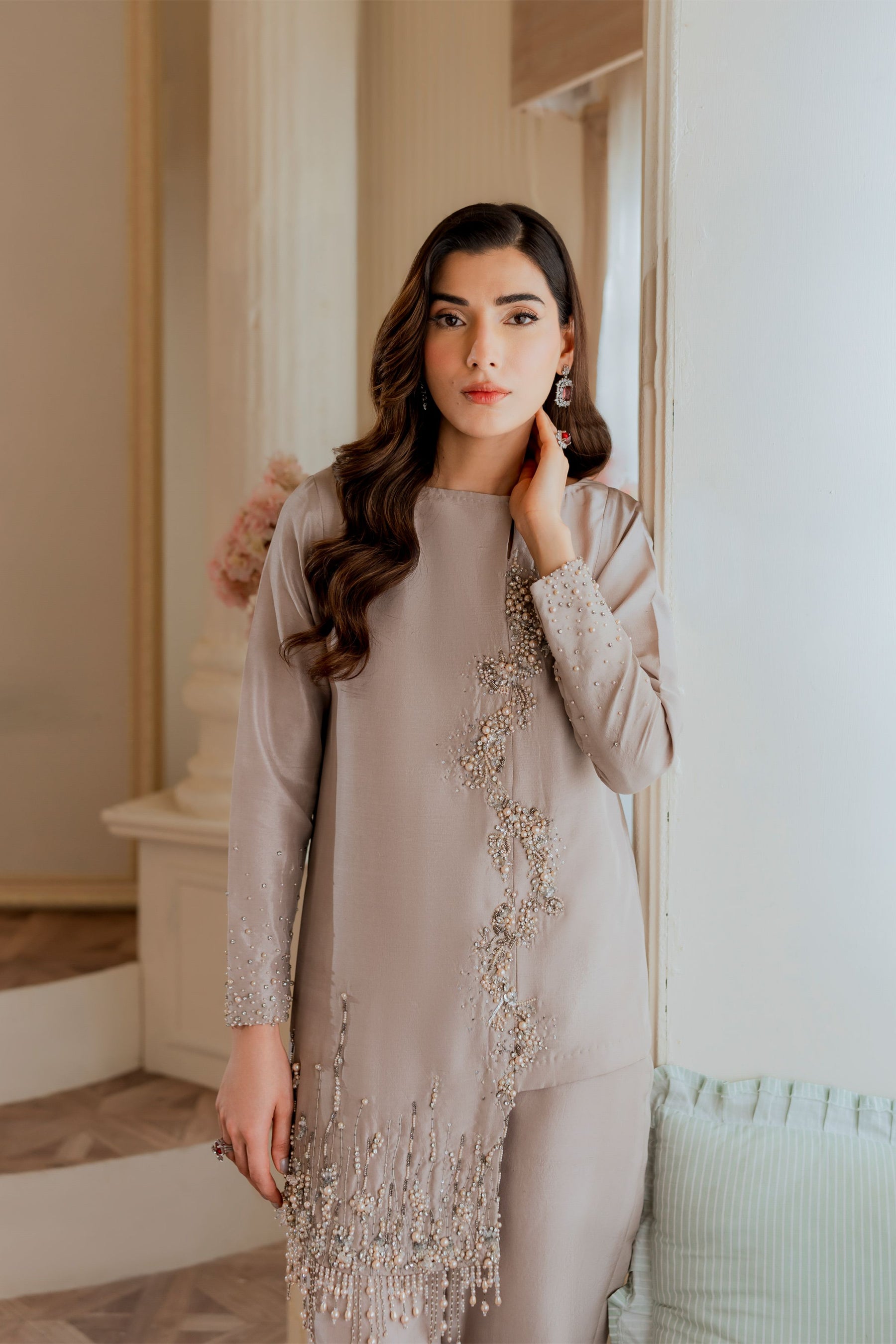 Ayesha and Usman | Grape Wine Luxury Pret | Gleam - Official Ayesha and Usman stockist in UK - Sakeena London