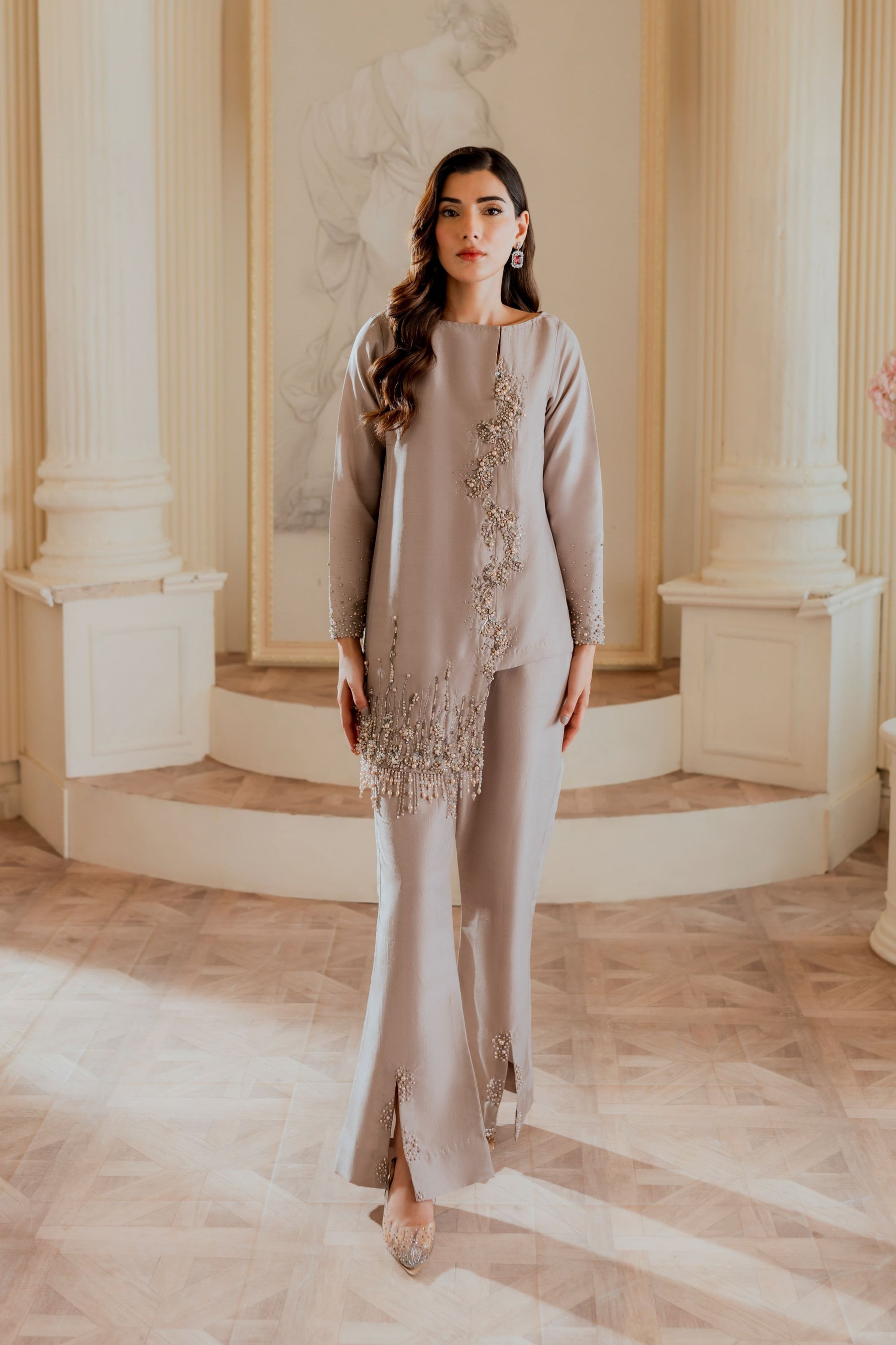 Ayesha and Usman | Grape Wine Luxury Pret | Gleam - Official Ayesha and Usman stockist in UK - Sakeena London