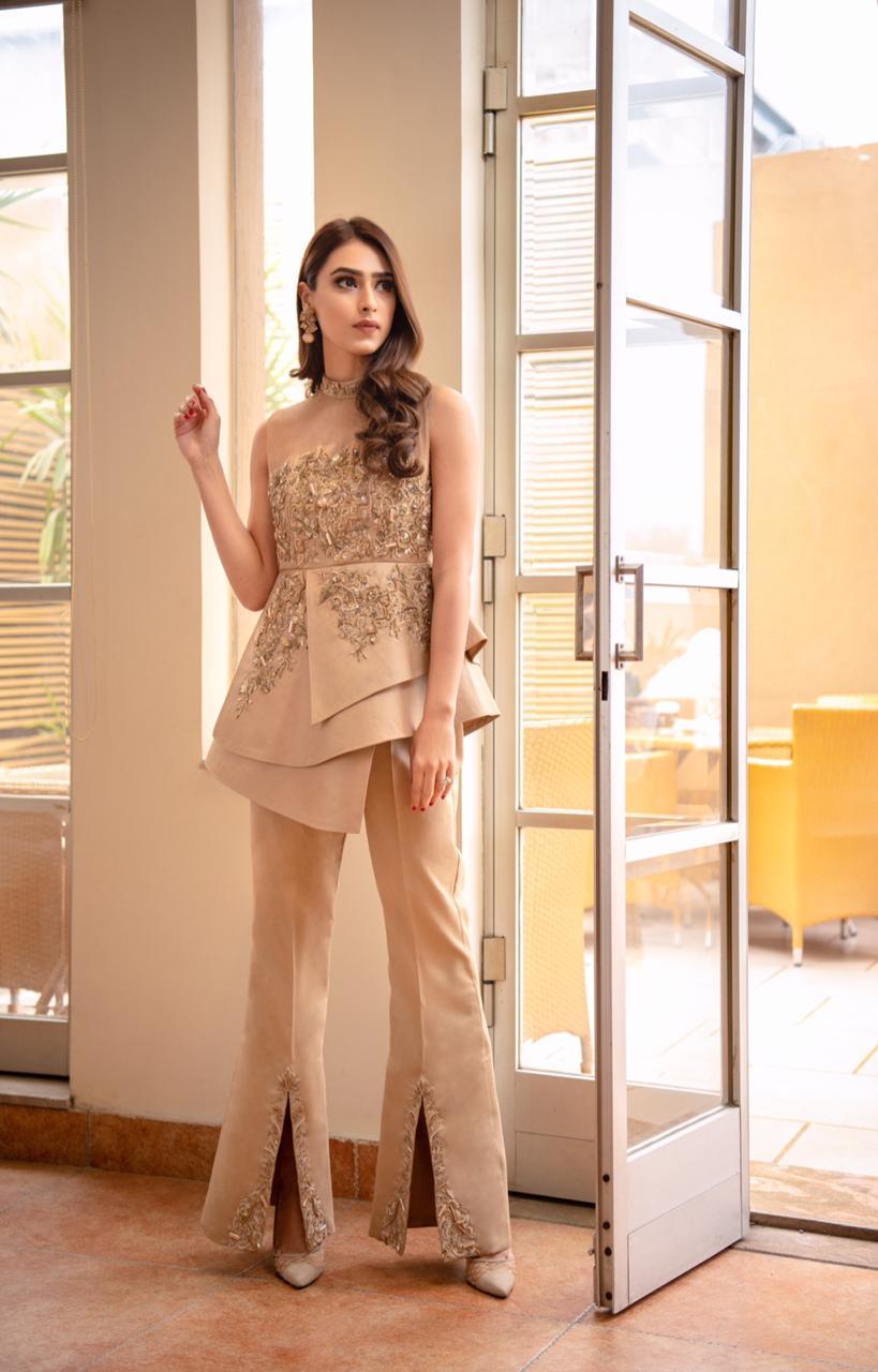 Ayesha and Usman | Grape Wine Luxury Pret | Medallion Gold - Official Ayesha and Usman stockist in UK - Sakeena London
