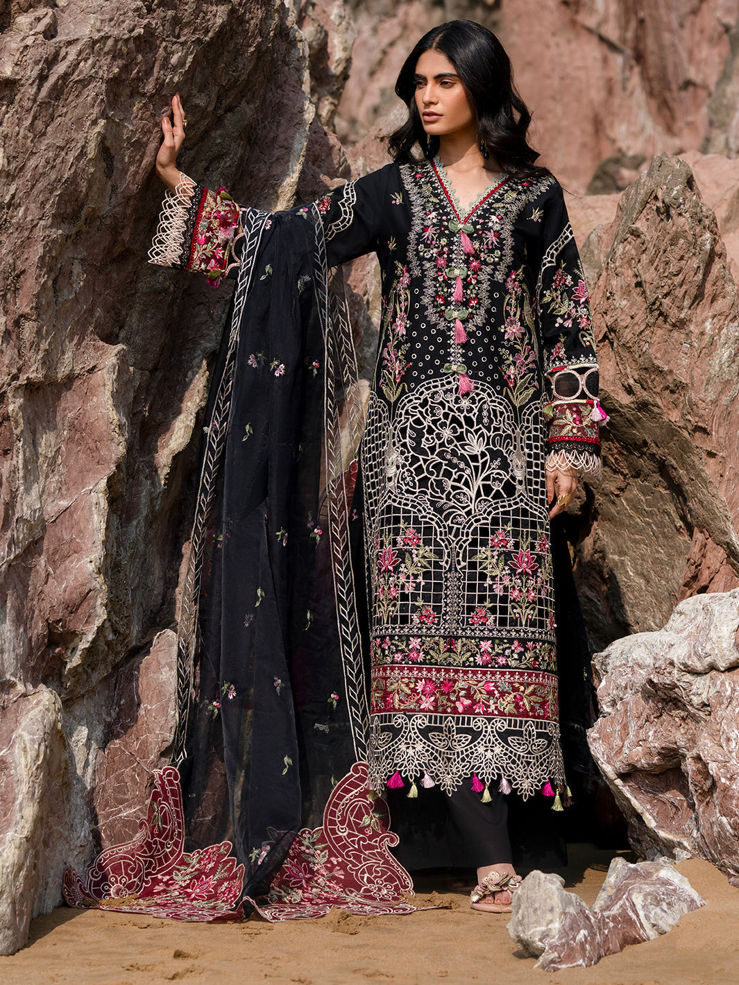 Mahnur | Sirena Luxury Lawn 25 | Azure - Official Mahnur stockist in UK - Sakeena London