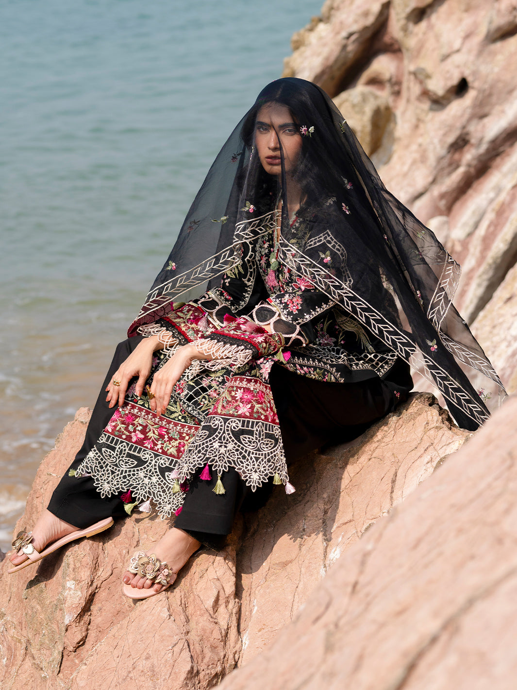 Mahnur | Sirena Luxury Lawn 25 | Azure - Official Mahnur stockist in UK - Sakeena London