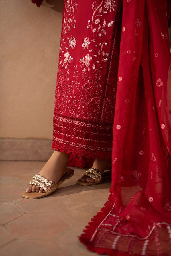 Azzal | Lawn 25 | CRIMSON - Official Azzal stockist in UK - Sakeena London