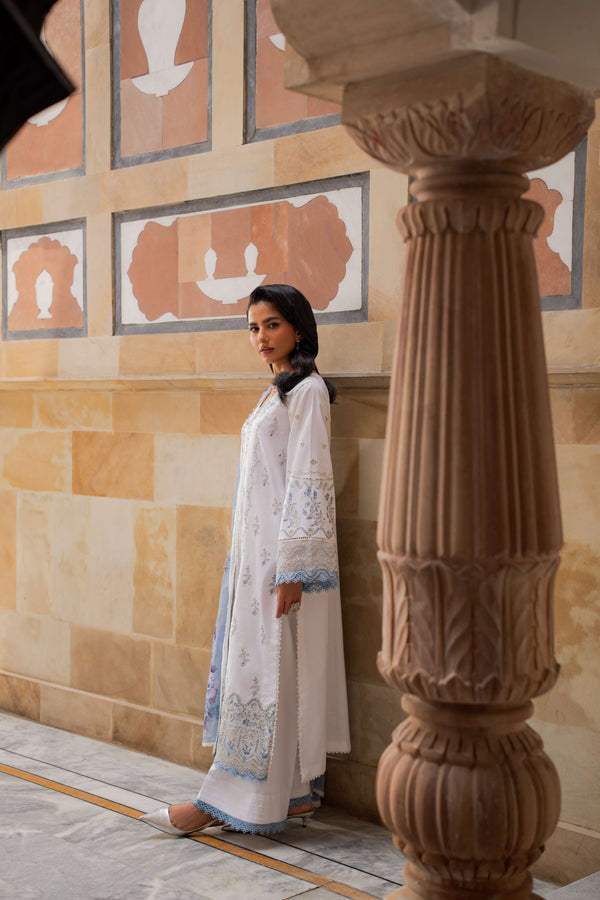 Azzal | Lawn 25 | IVORY - Official Azzal stockist in UK - Sakeena London